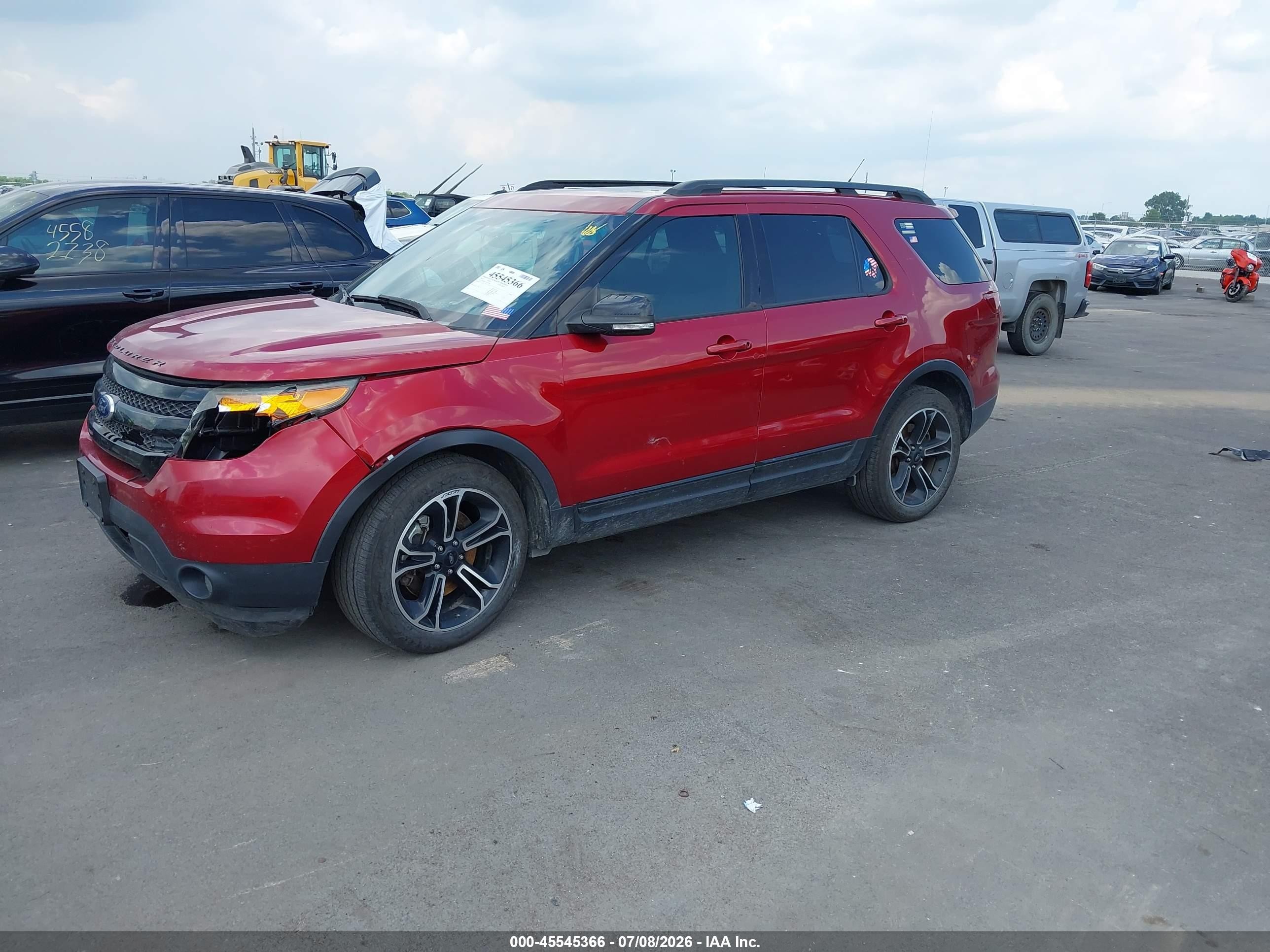 2015 Ford Explorer Sport Красный vin: 1FM5K8GT7FGA19204