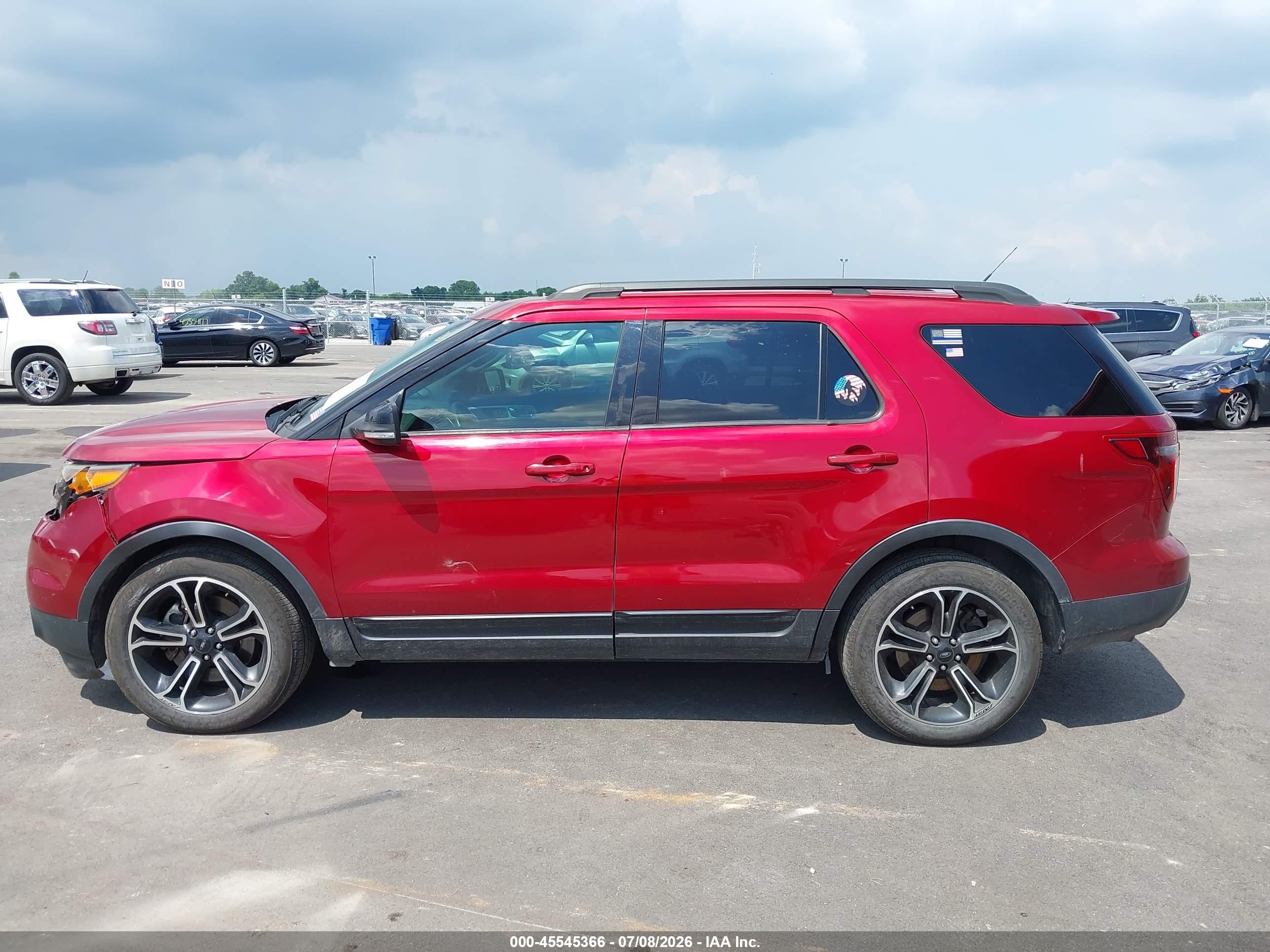 2015 Ford Explorer Sport Красный vin: 1FM5K8GT7FGA19204