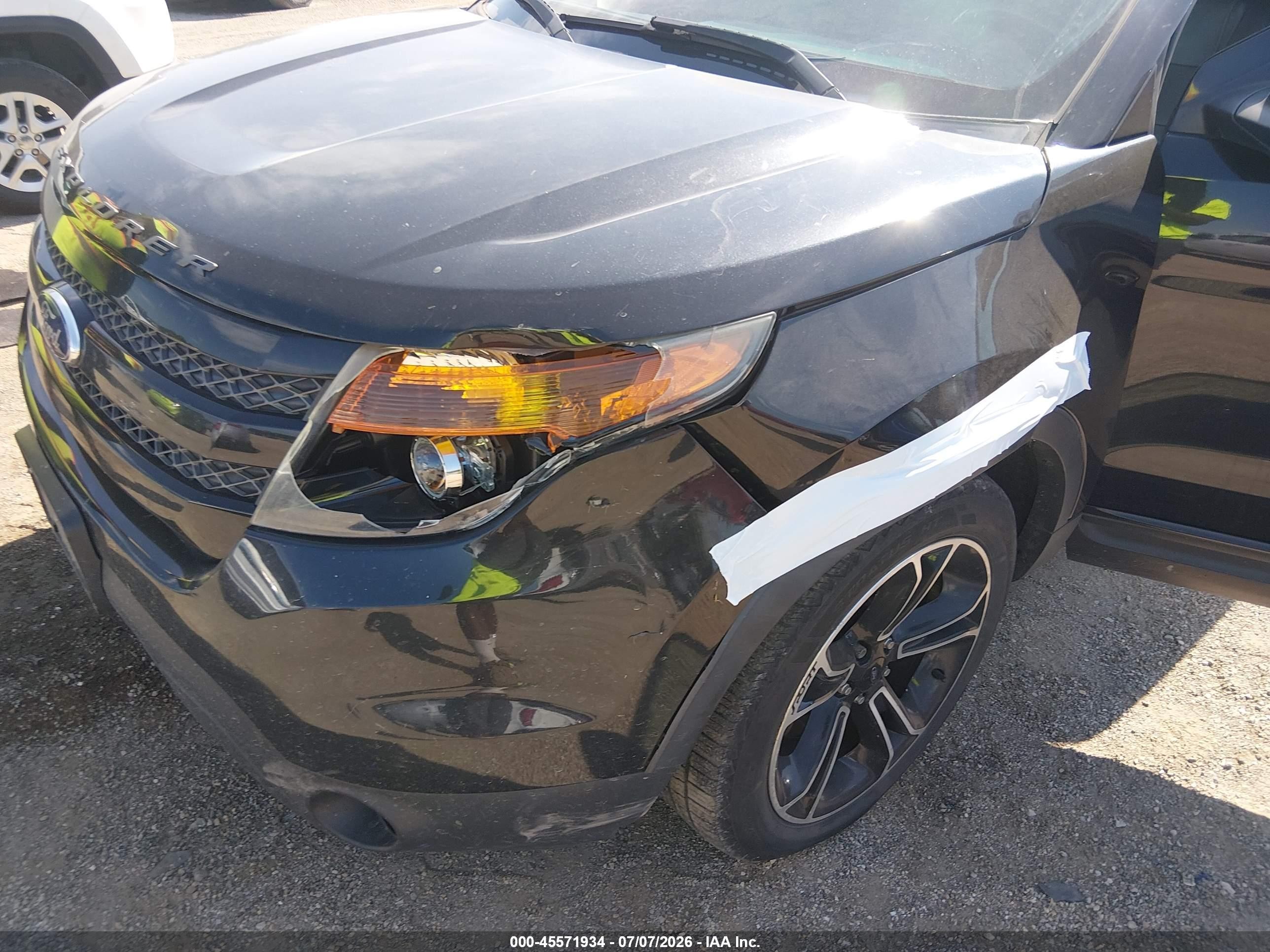 2013 Ford Explorer Sport Black vin: 1FM5K8GT8DGA68859
