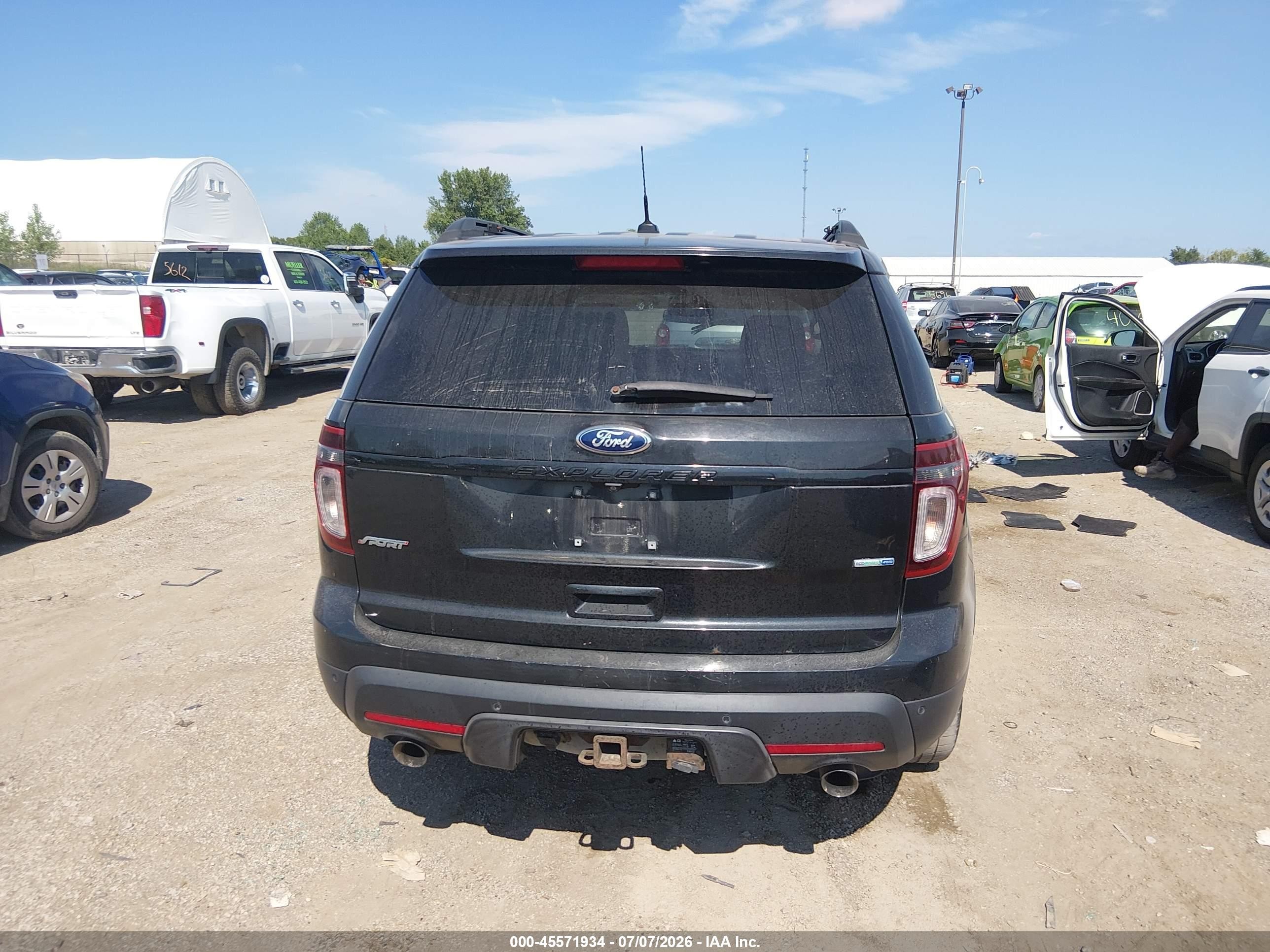 2013 Ford Explorer Sport Black vin: 1FM5K8GT8DGA68859