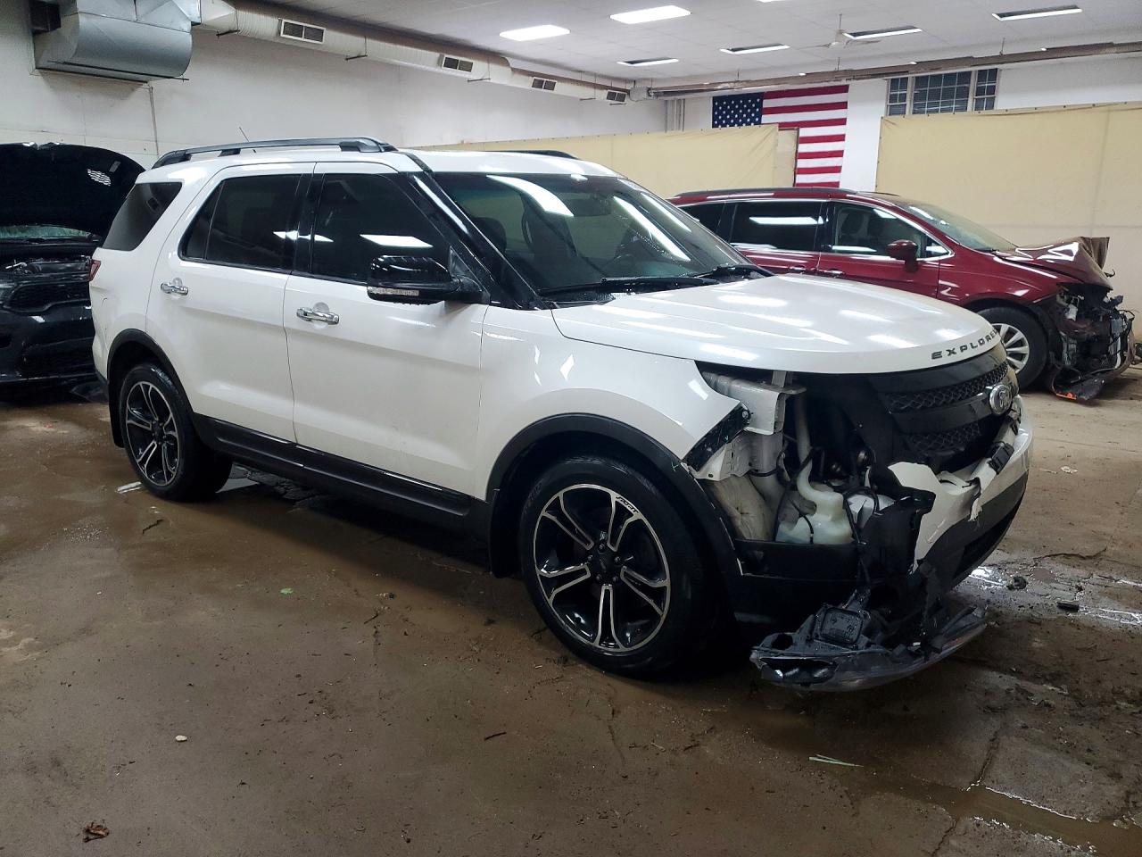 2013 Ford Explorer Sport White vin: 1FM5K8GT8DGC32675