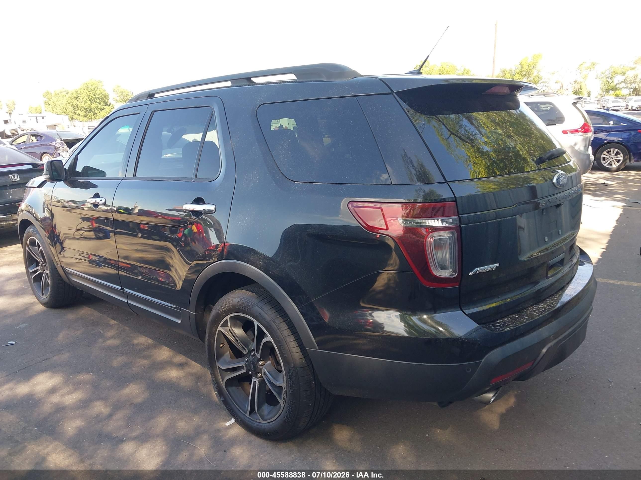2014 Ford Explorer Sport Black vin: 1FM5K8GT8EGC12654