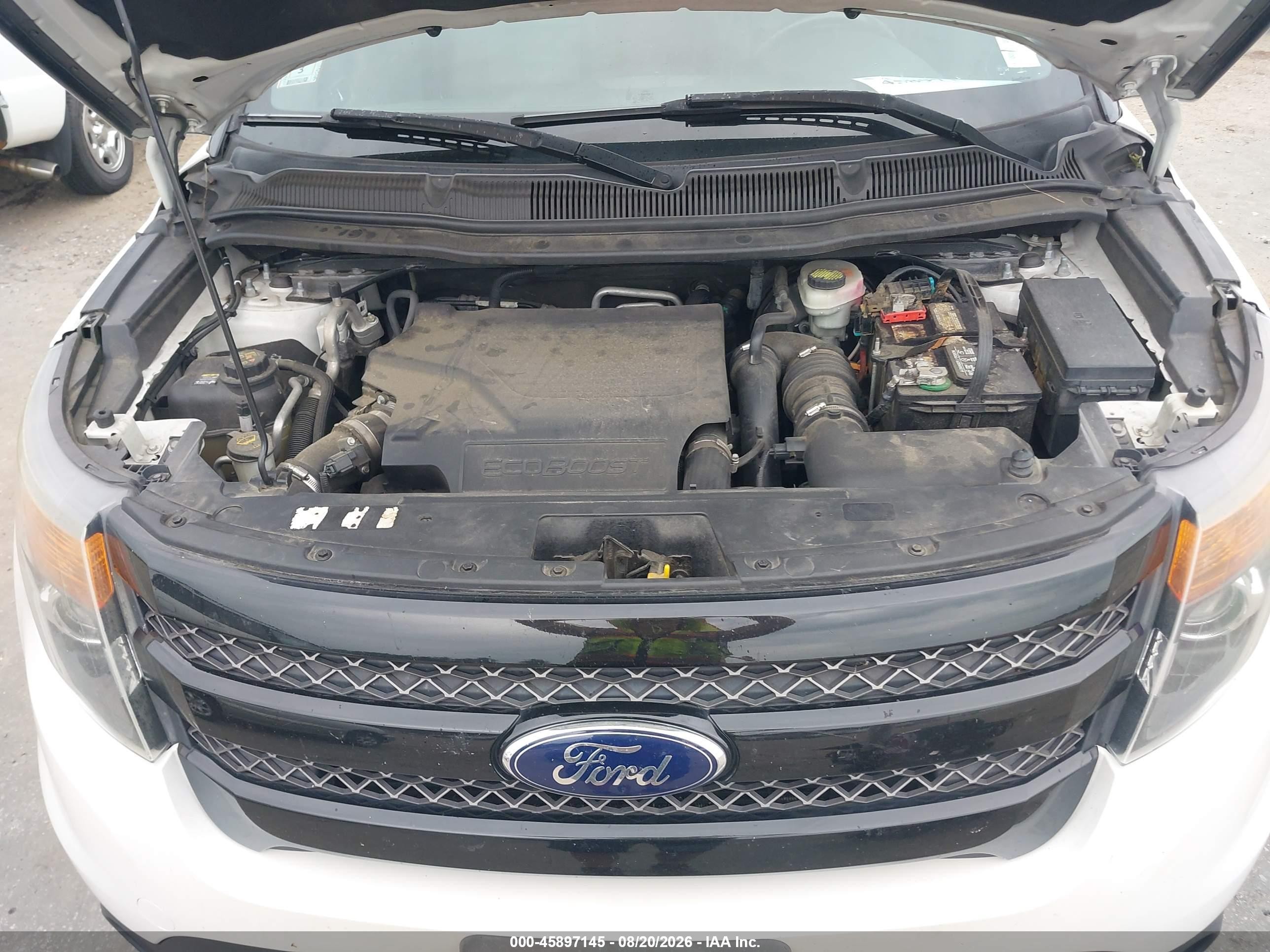 2014 Ford Explorer Sport White vin: 1FM5K8GT8EGC35447
