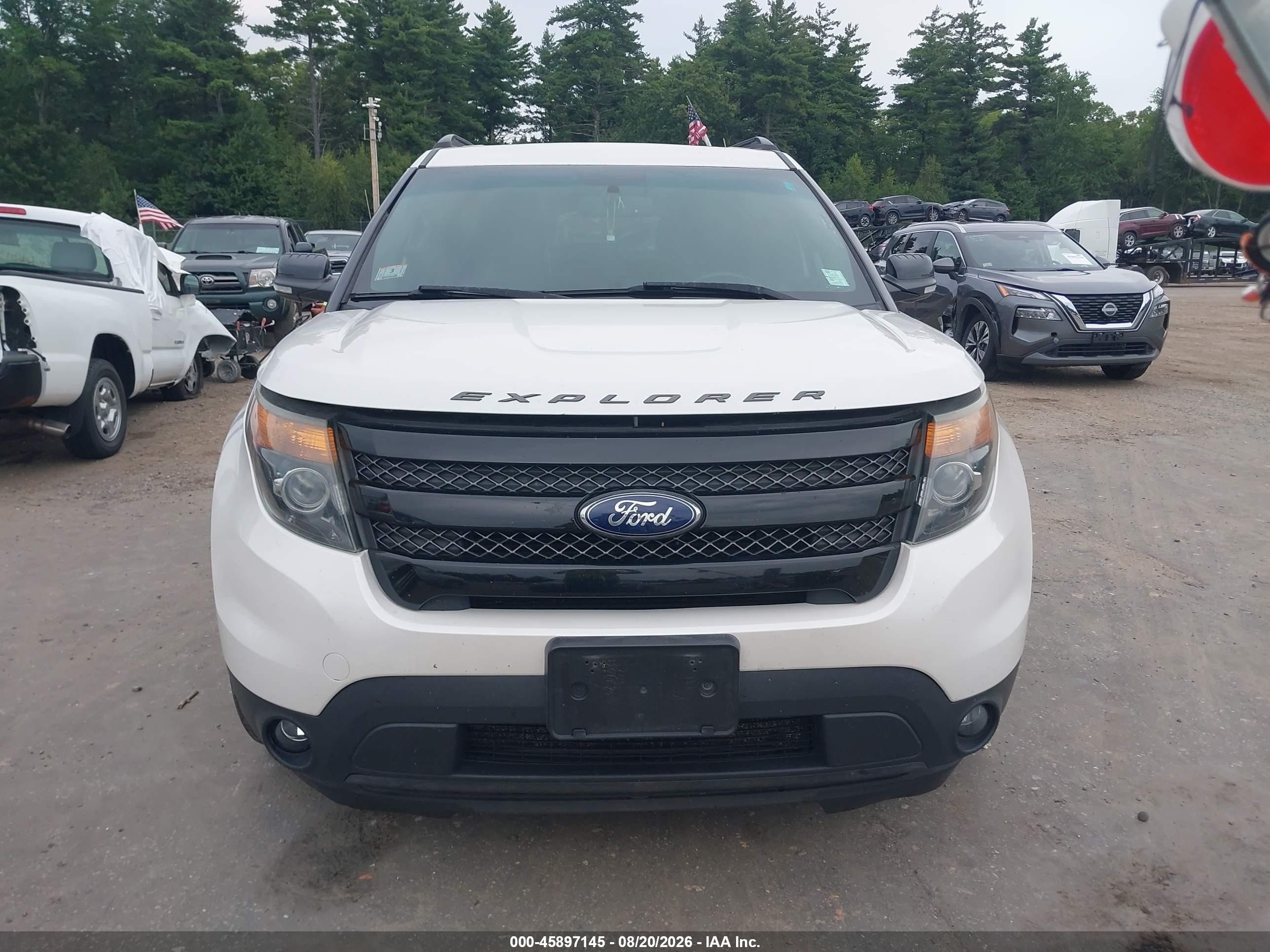 2014 Ford Explorer Sport White vin: 1FM5K8GT8EGC35447