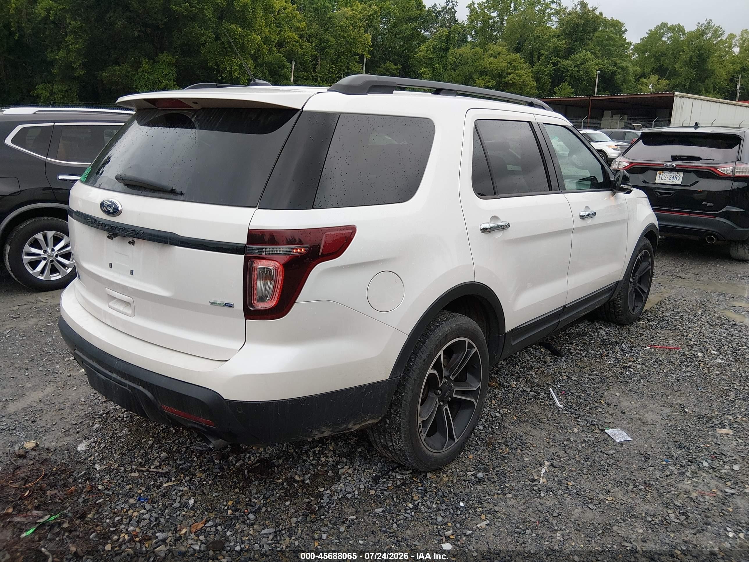 2014 Ford Explorer Sport Белый vin: 1FM5K8GT8EGC46190
