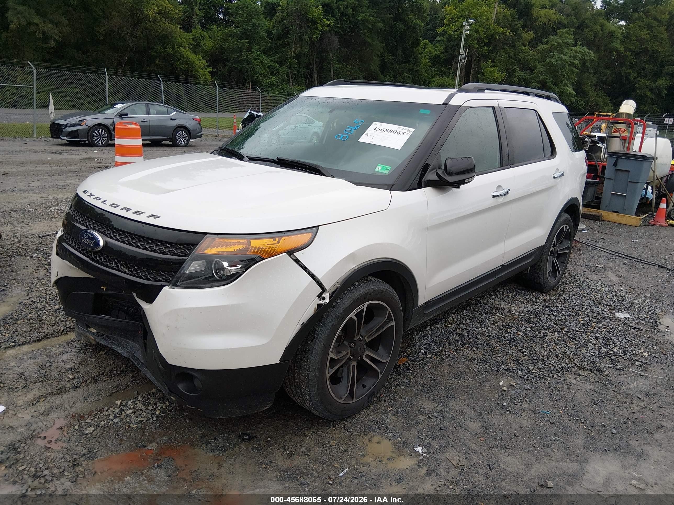 2014 Ford Explorer Sport Белый vin: 1FM5K8GT8EGC46190
