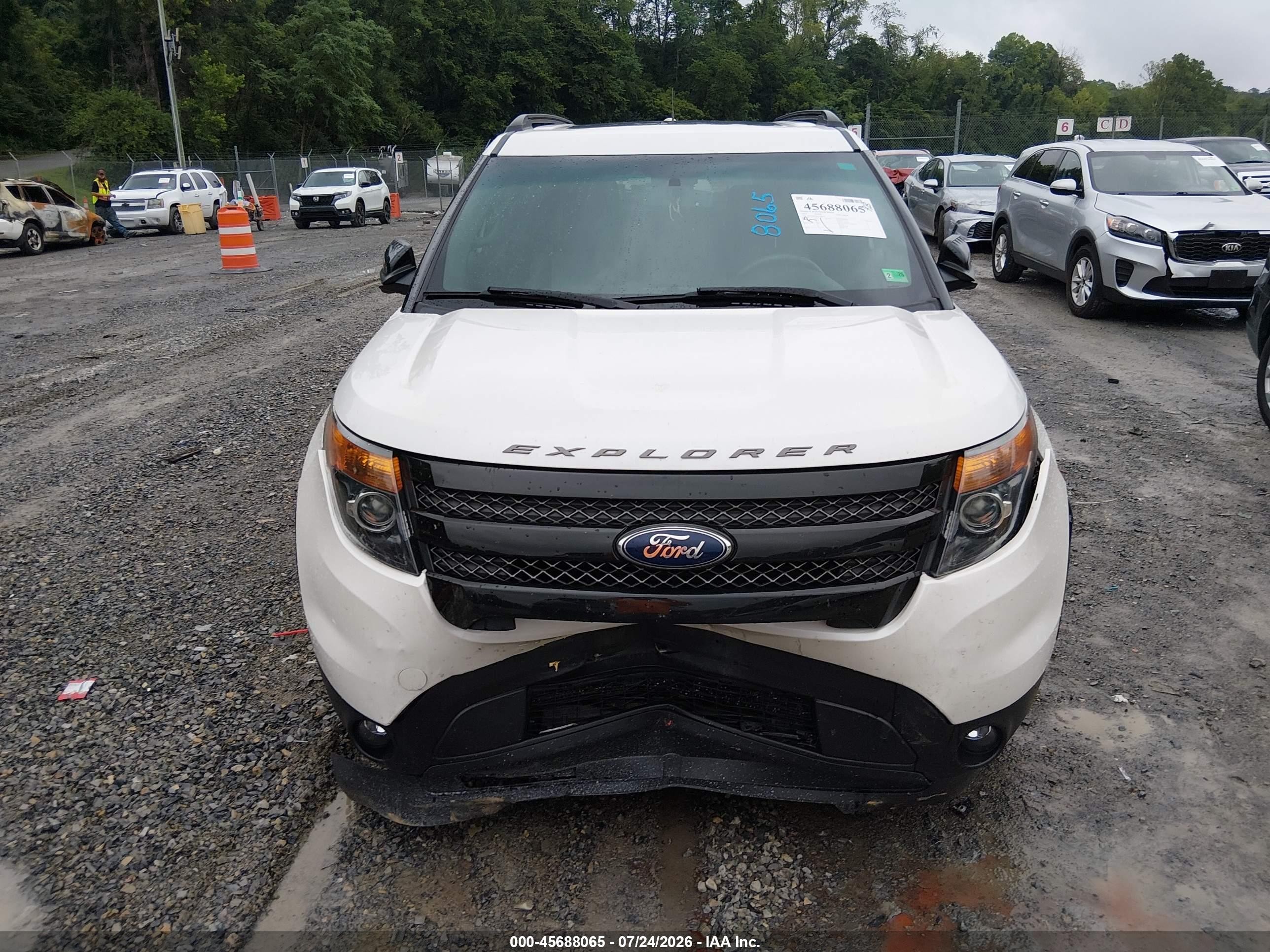 2014 Ford Explorer Sport Белый vin: 1FM5K8GT8EGC46190