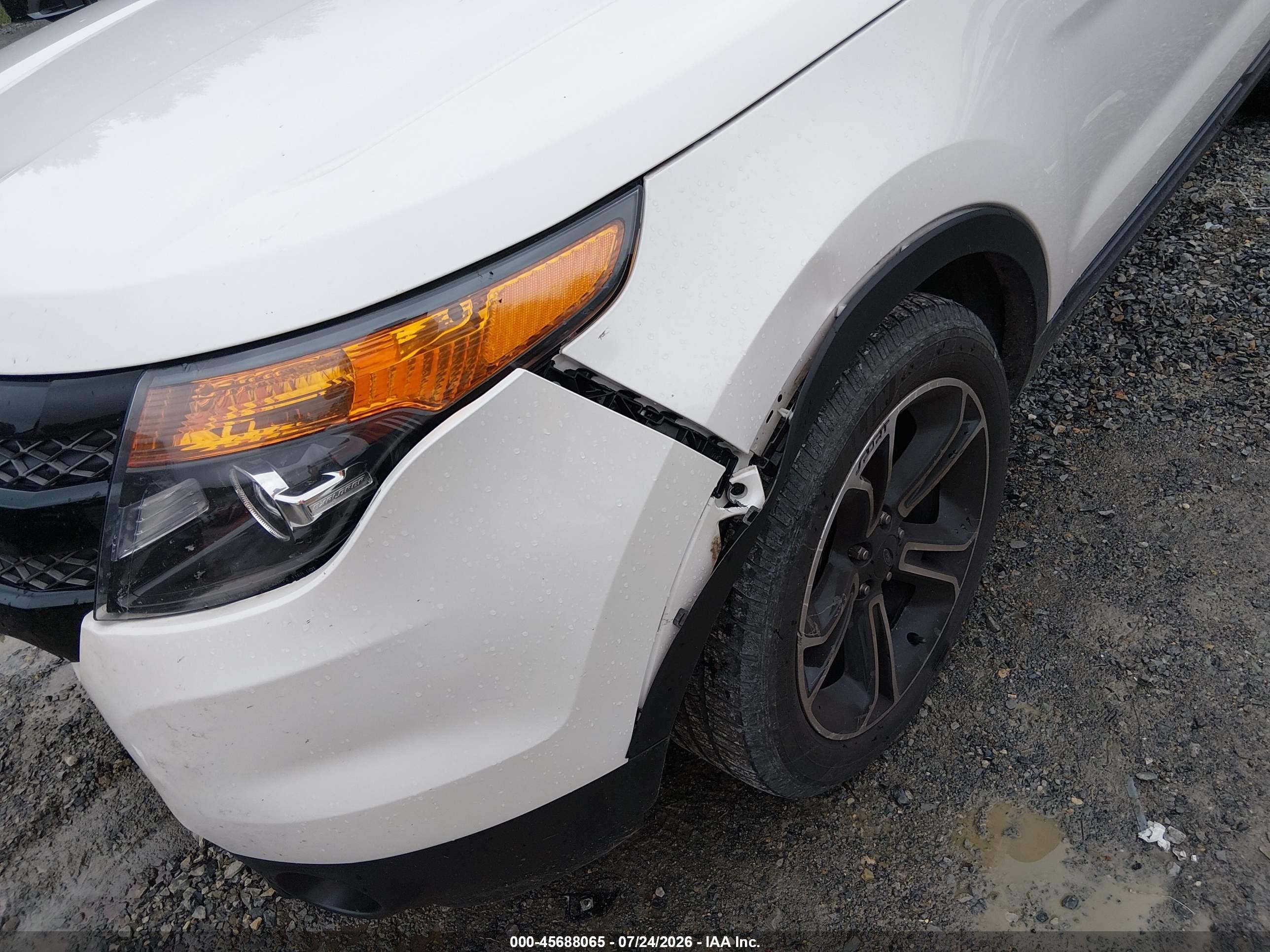 2014 Ford Explorer Sport Белый vin: 1FM5K8GT8EGC46190