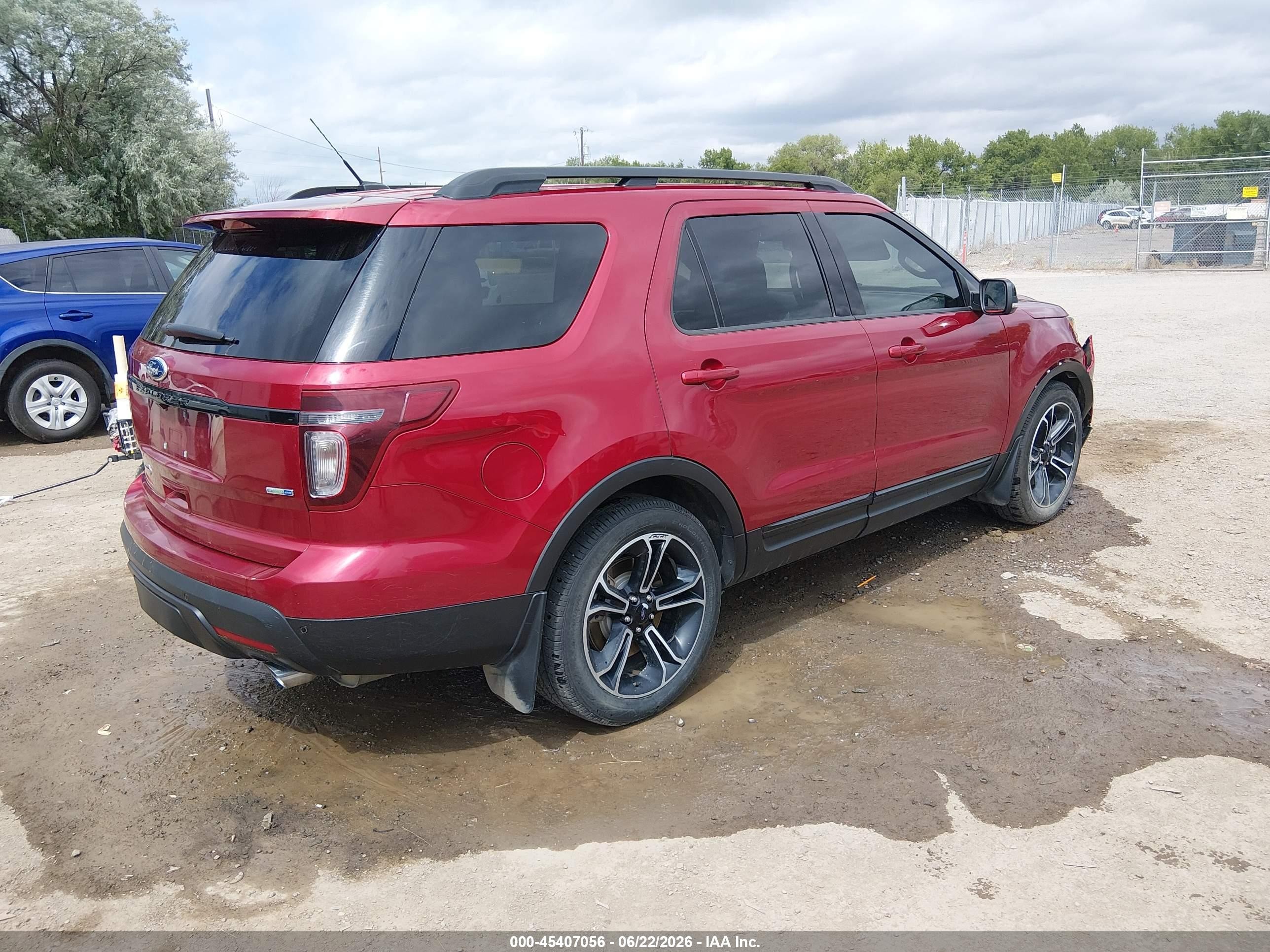 2015 Ford Explorer Sport Red vin: 1FM5K8GT8FGA55919