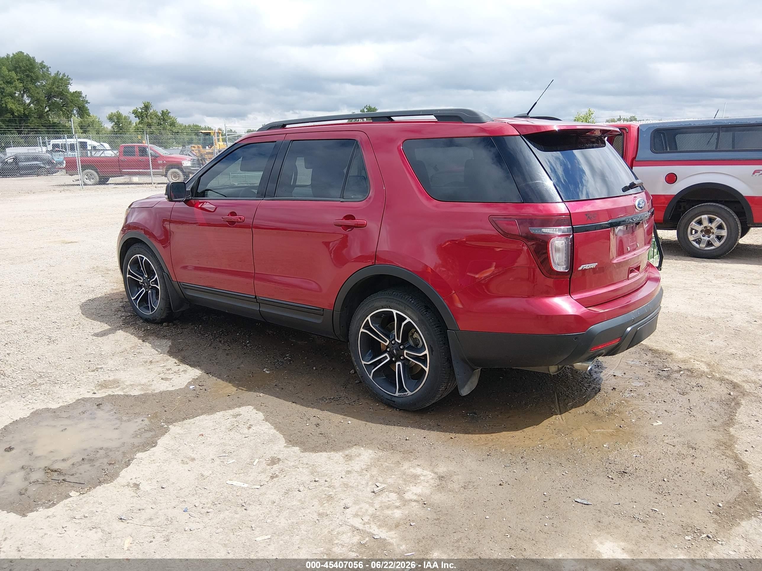 2015 Ford Explorer Sport Red vin: 1FM5K8GT8FGA55919