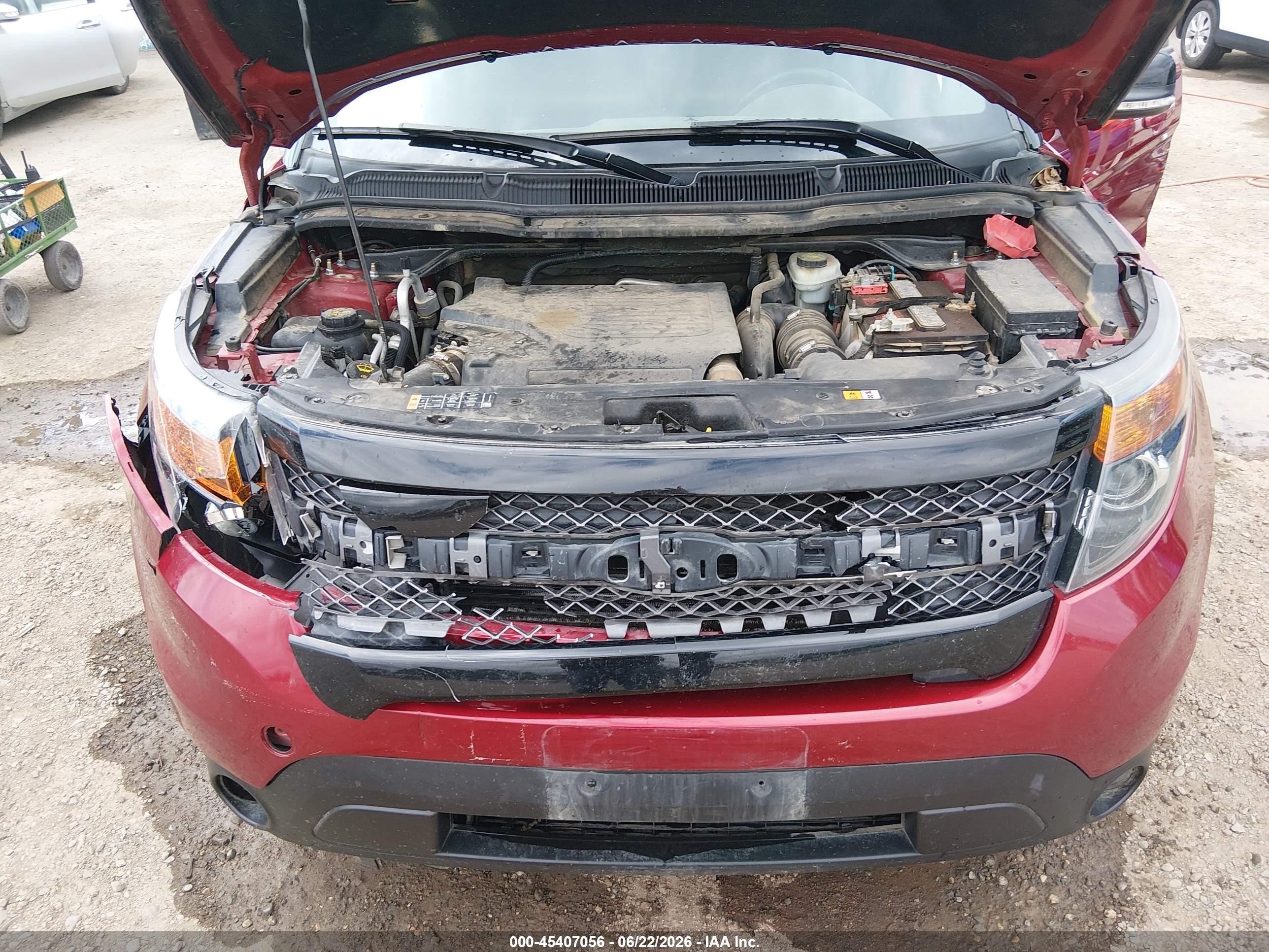 2015 Ford Explorer Sport Red vin: 1FM5K8GT8FGA55919
