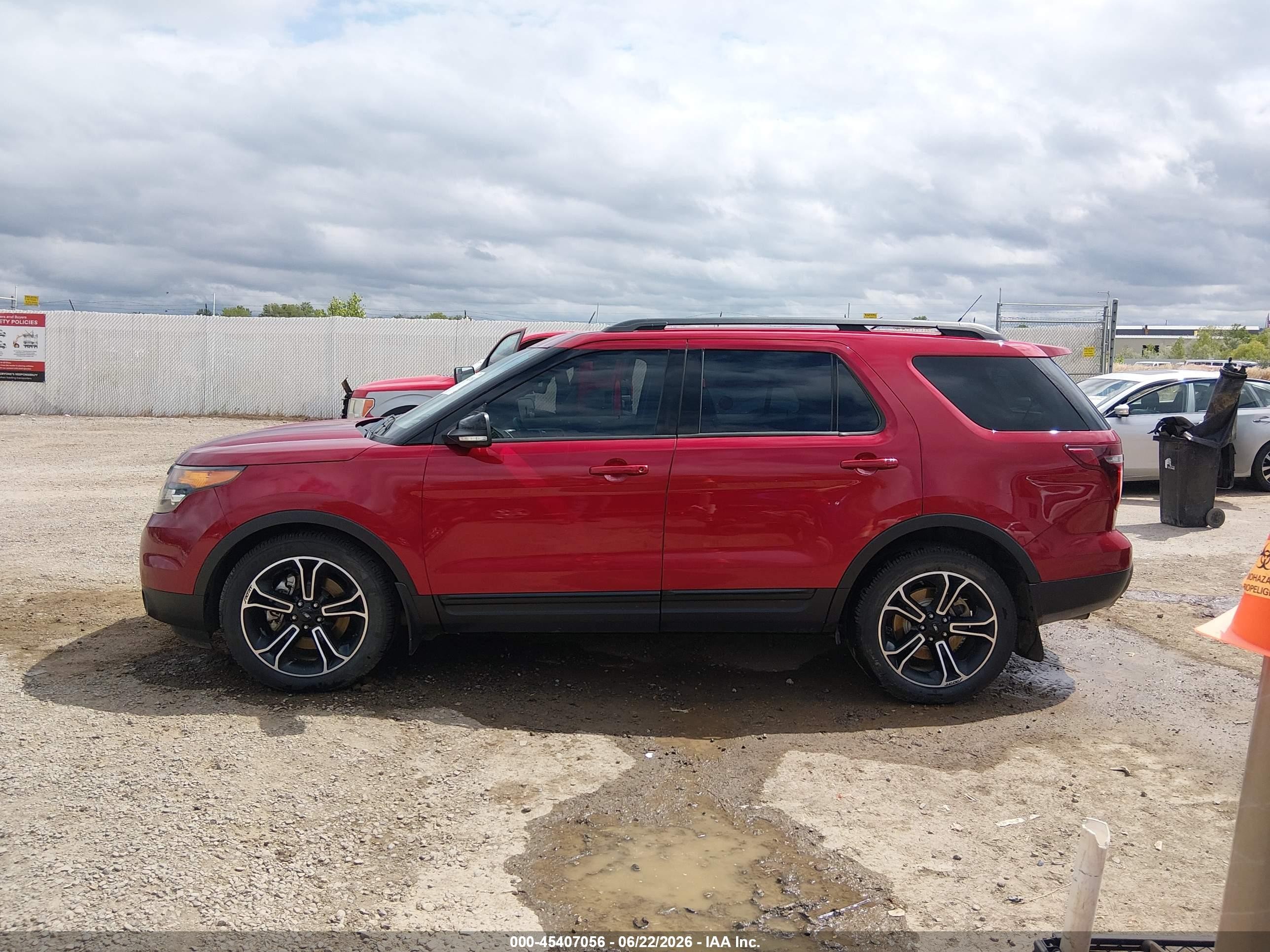 2015 Ford Explorer Sport Red vin: 1FM5K8GT8FGA55919