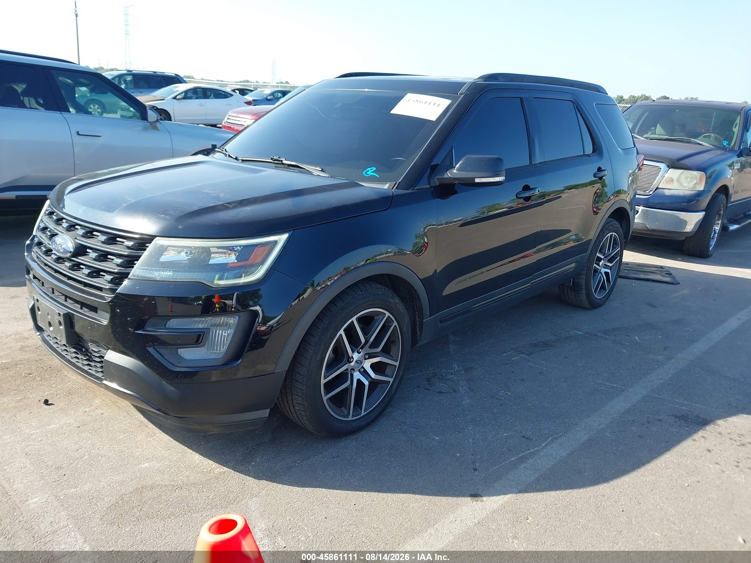 2017 Ford Explorer Sport Black vin: 1FM5K8GT8HGA34801