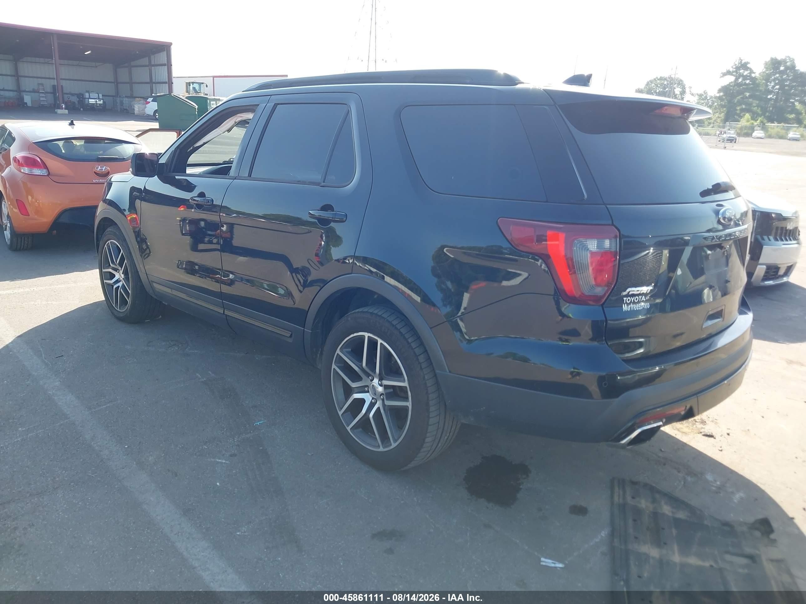 2017 Ford Explorer Sport Black vin: 1FM5K8GT8HGA34801