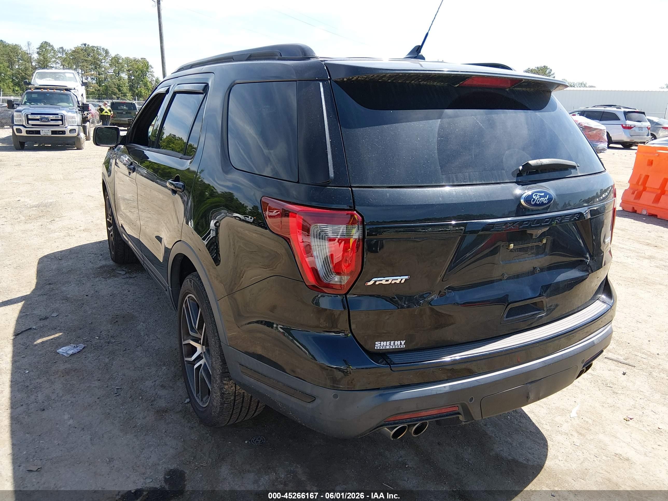 2018 Ford Explorer Sport Black vin: 1FM5K8GT8JGC90216