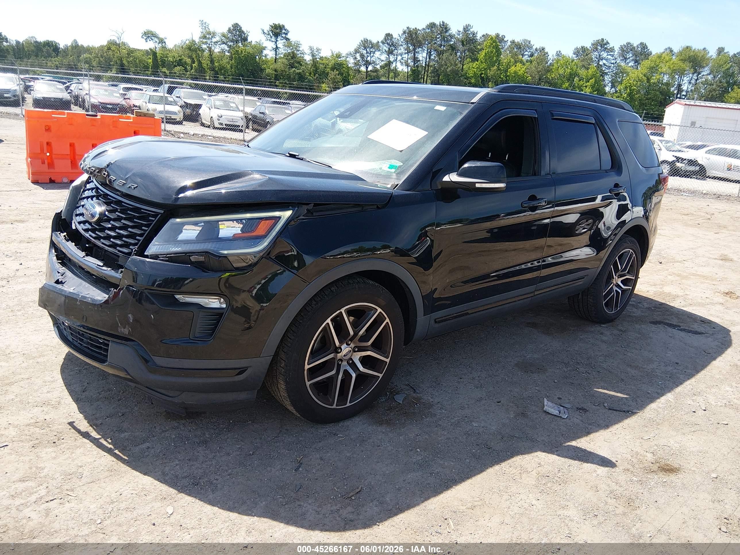 2018 Ford Explorer Sport Black vin: 1FM5K8GT8JGC90216