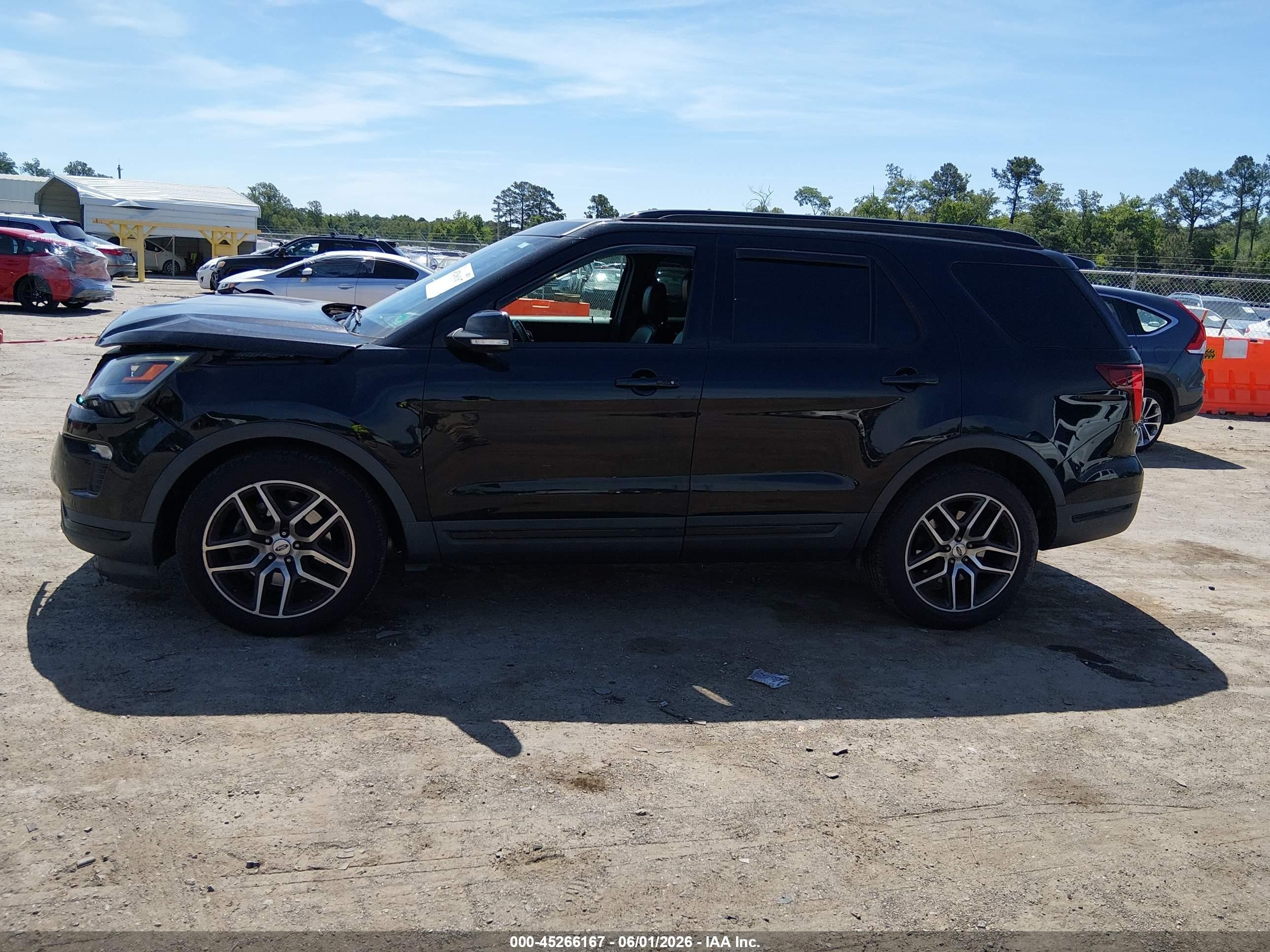 2018 Ford Explorer Sport Black vin: 1FM5K8GT8JGC90216
