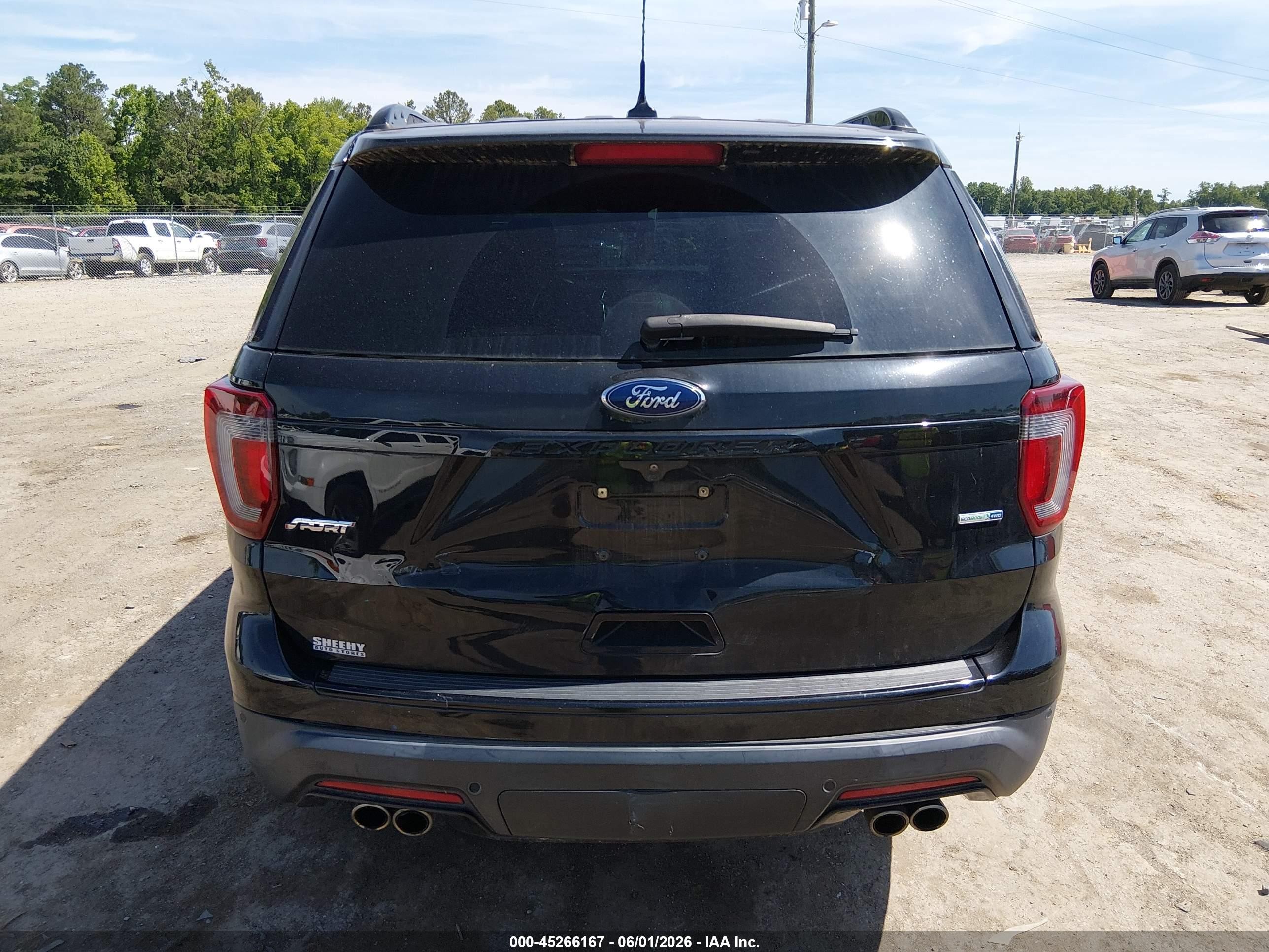 2018 Ford Explorer Sport Black vin: 1FM5K8GT8JGC90216