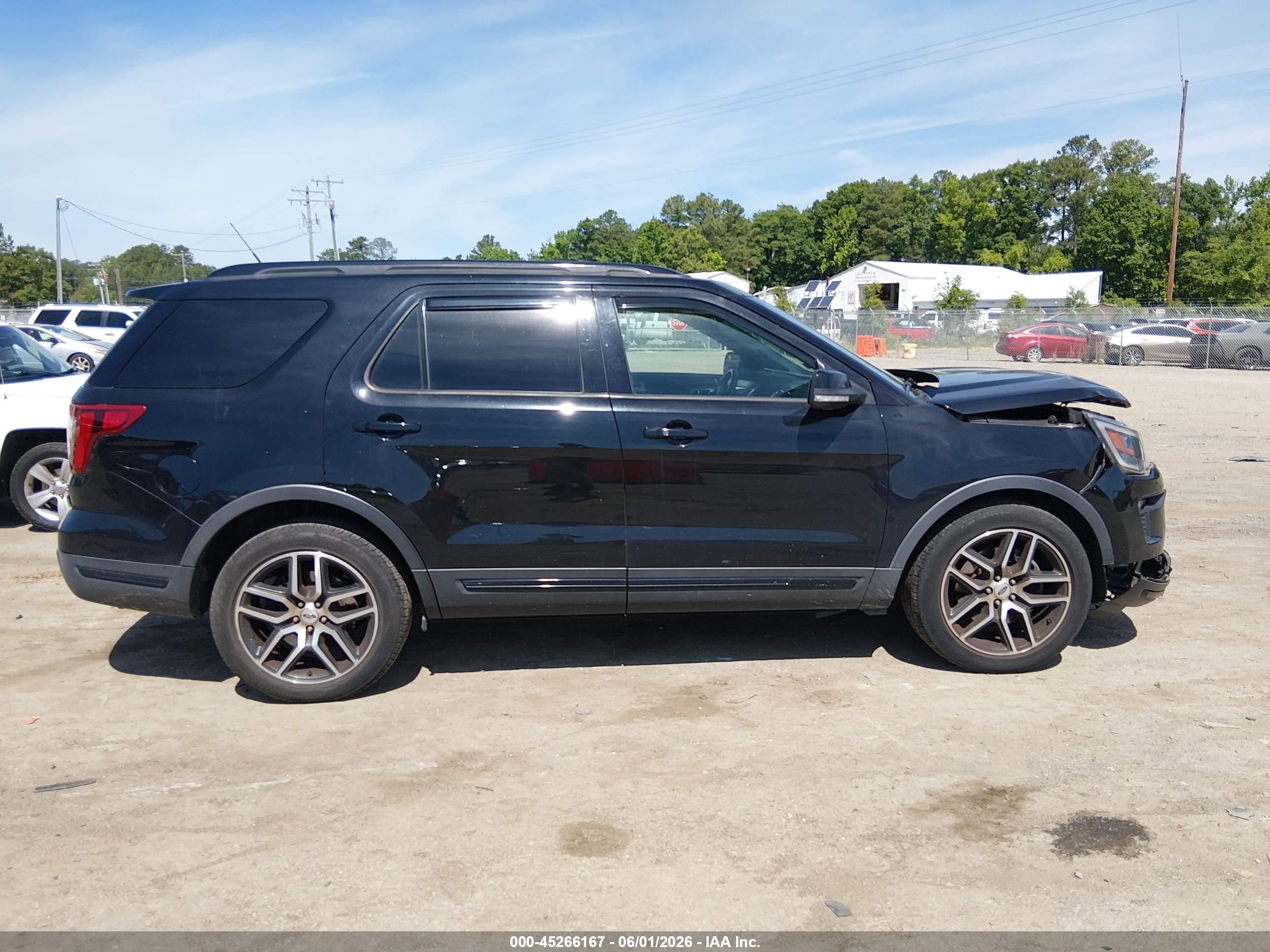 2018 Ford Explorer Sport Black vin: 1FM5K8GT8JGC90216