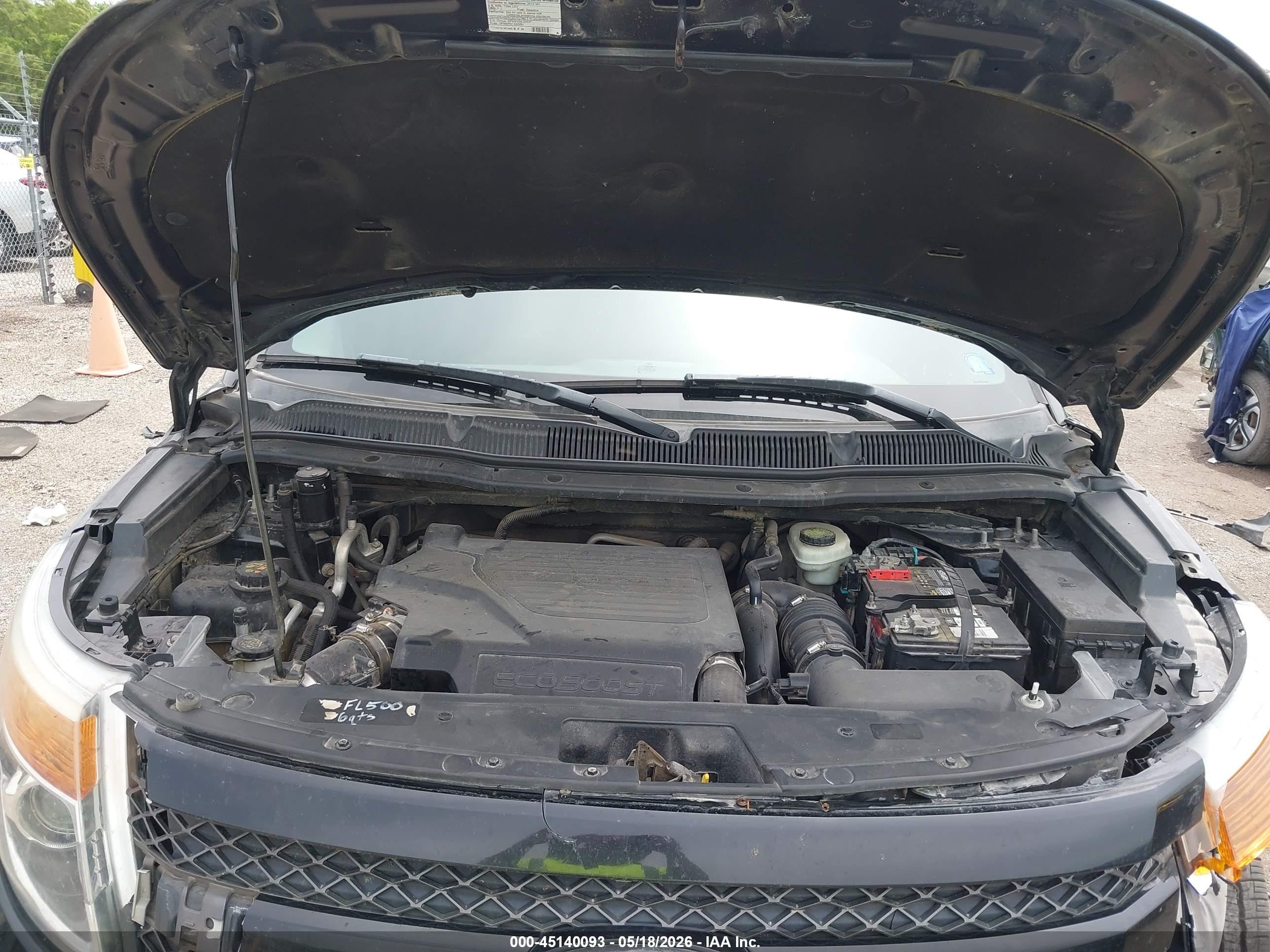 2013 Ford Explorer Sport Black vin: 1FM5K8GT9DGC02746