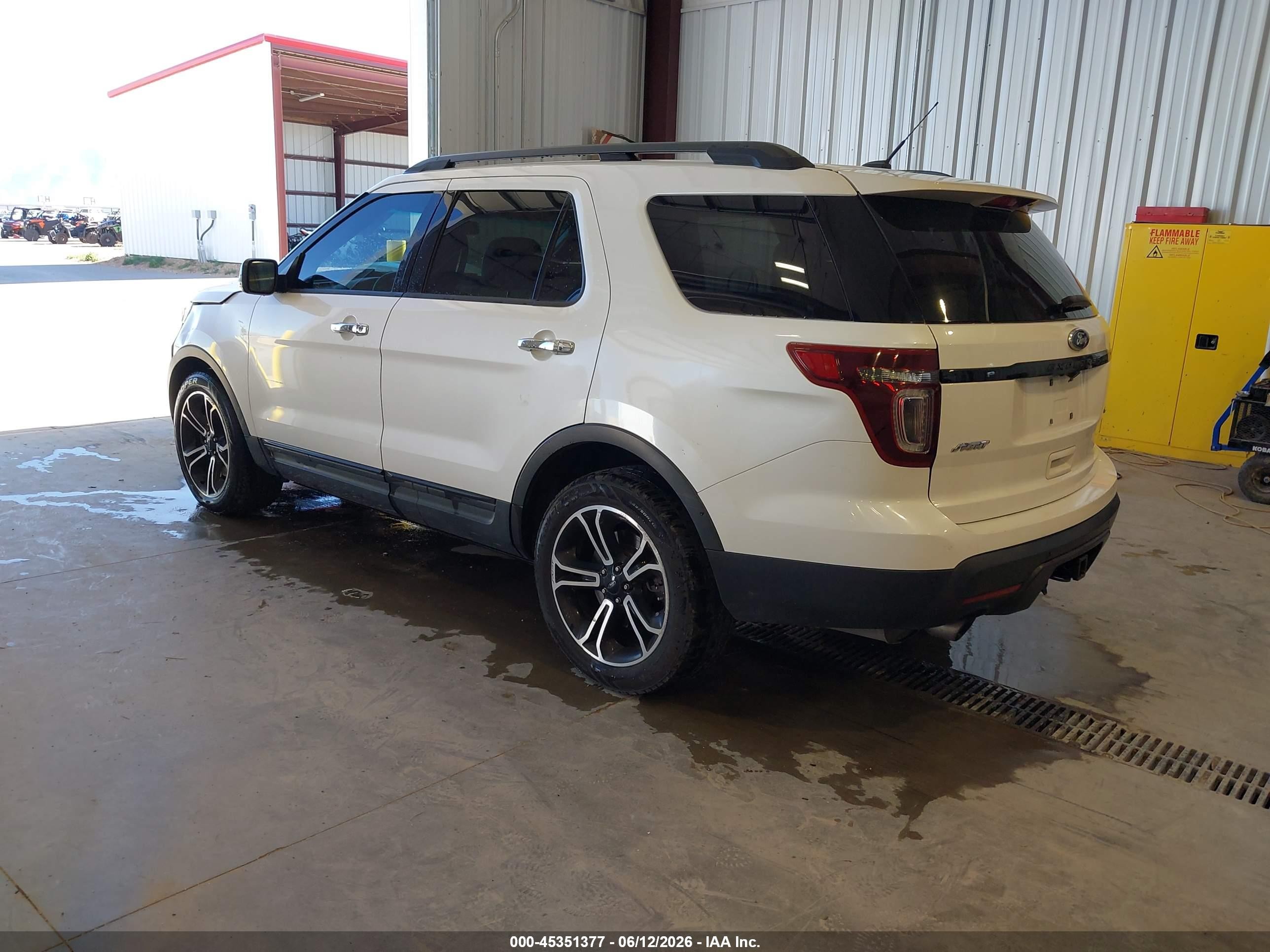 2013 Ford Explorer Sport White vin: 1FM5K8GT9DGC80704