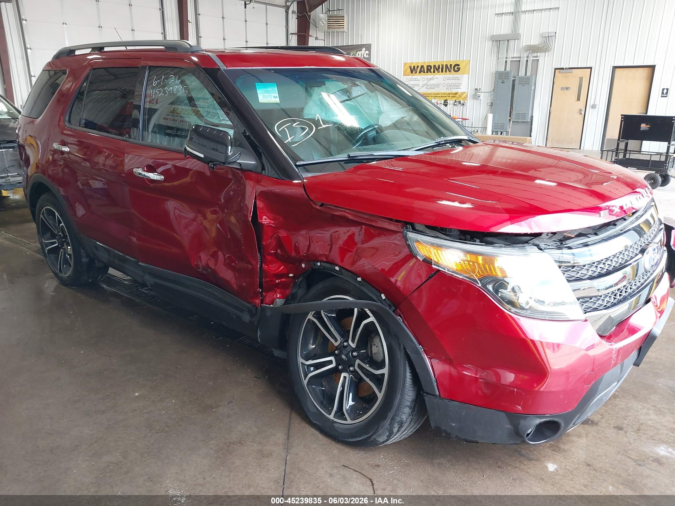 2014 Ford Explorer Sport Red vin: 1FM5K8GT9EGA32809