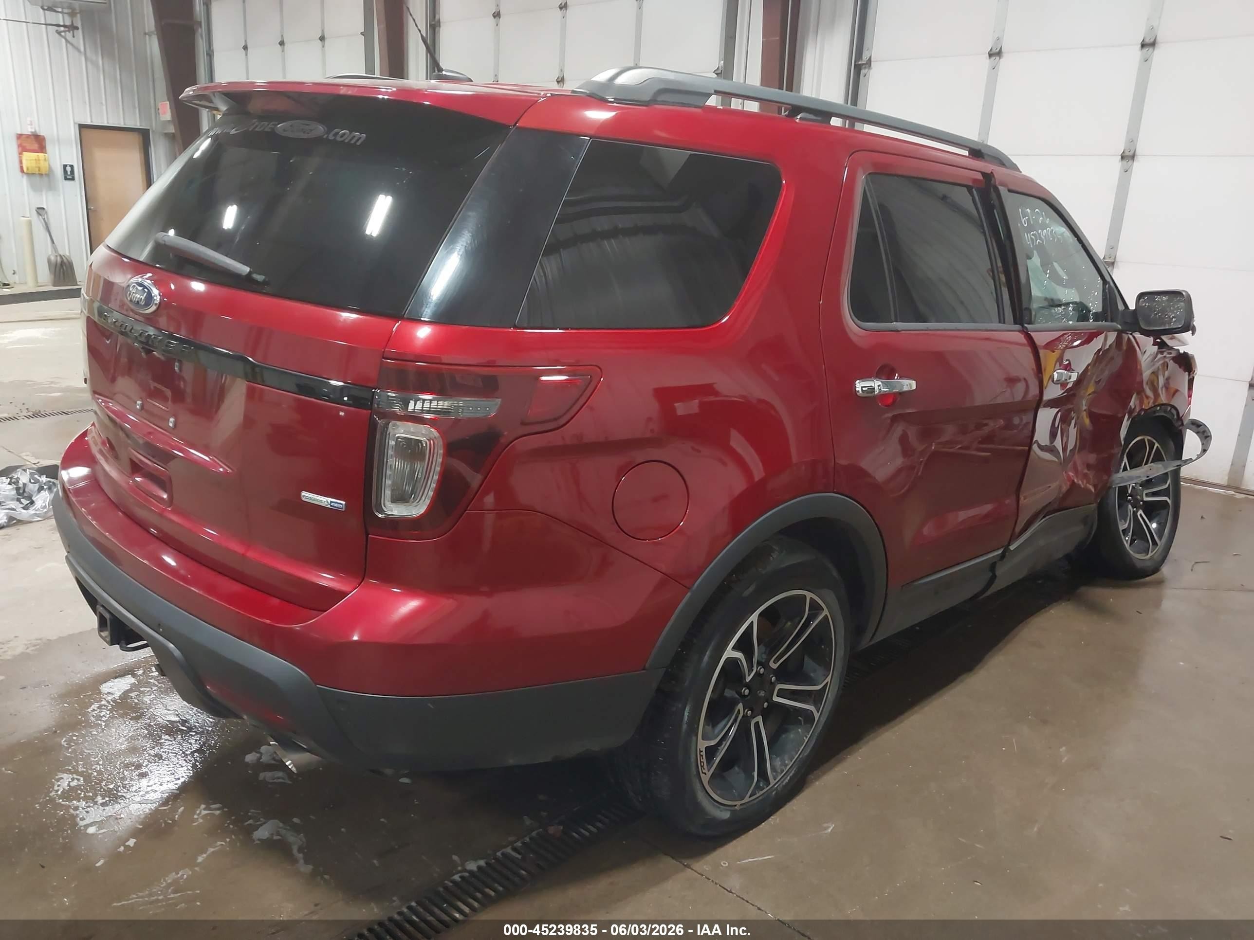 2014 Ford Explorer Sport Red vin: 1FM5K8GT9EGA32809