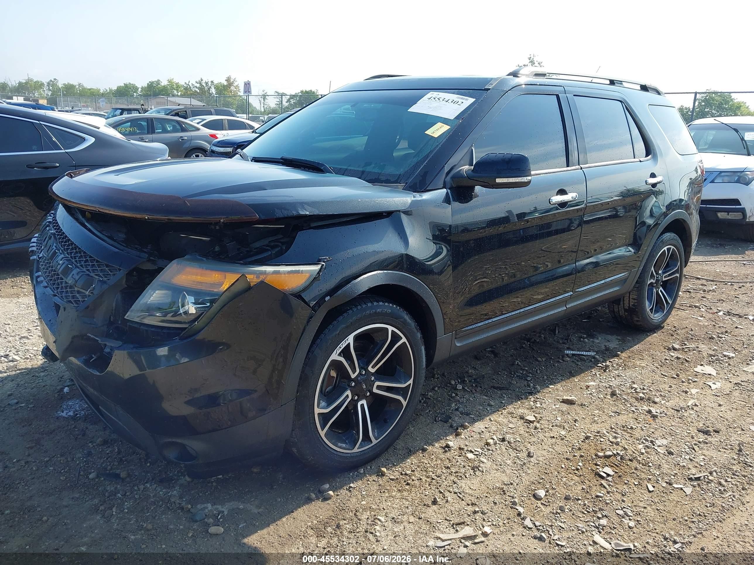 2014 Ford Explorer Sport Black vin: 1FM5K8GT9EGC21668