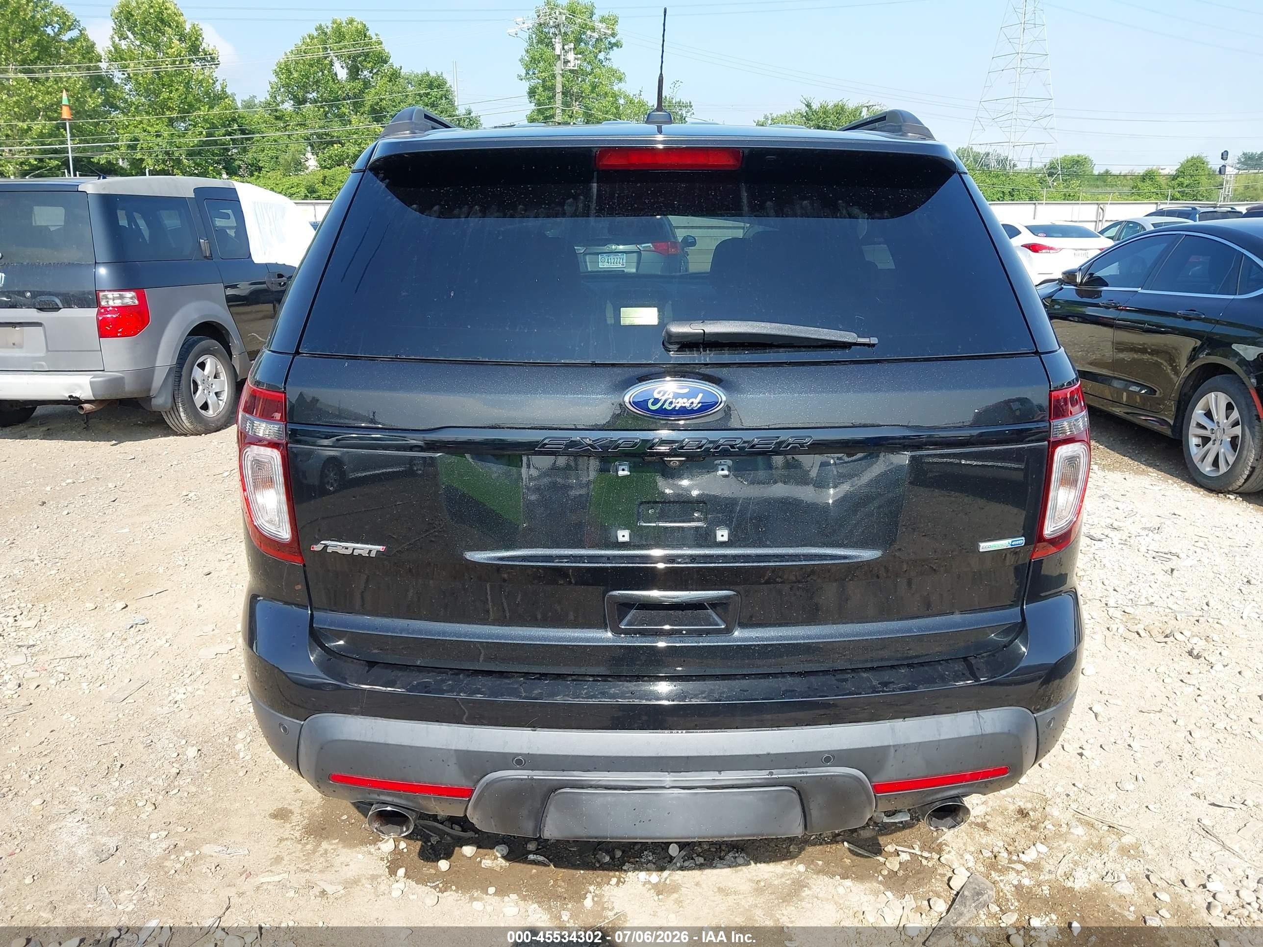 2014 Ford Explorer Sport Black vin: 1FM5K8GT9EGC21668