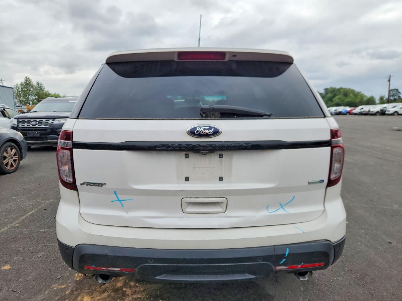 2014 Ford Explorer Sport White vin: 1FM5K8GT9EGC23789