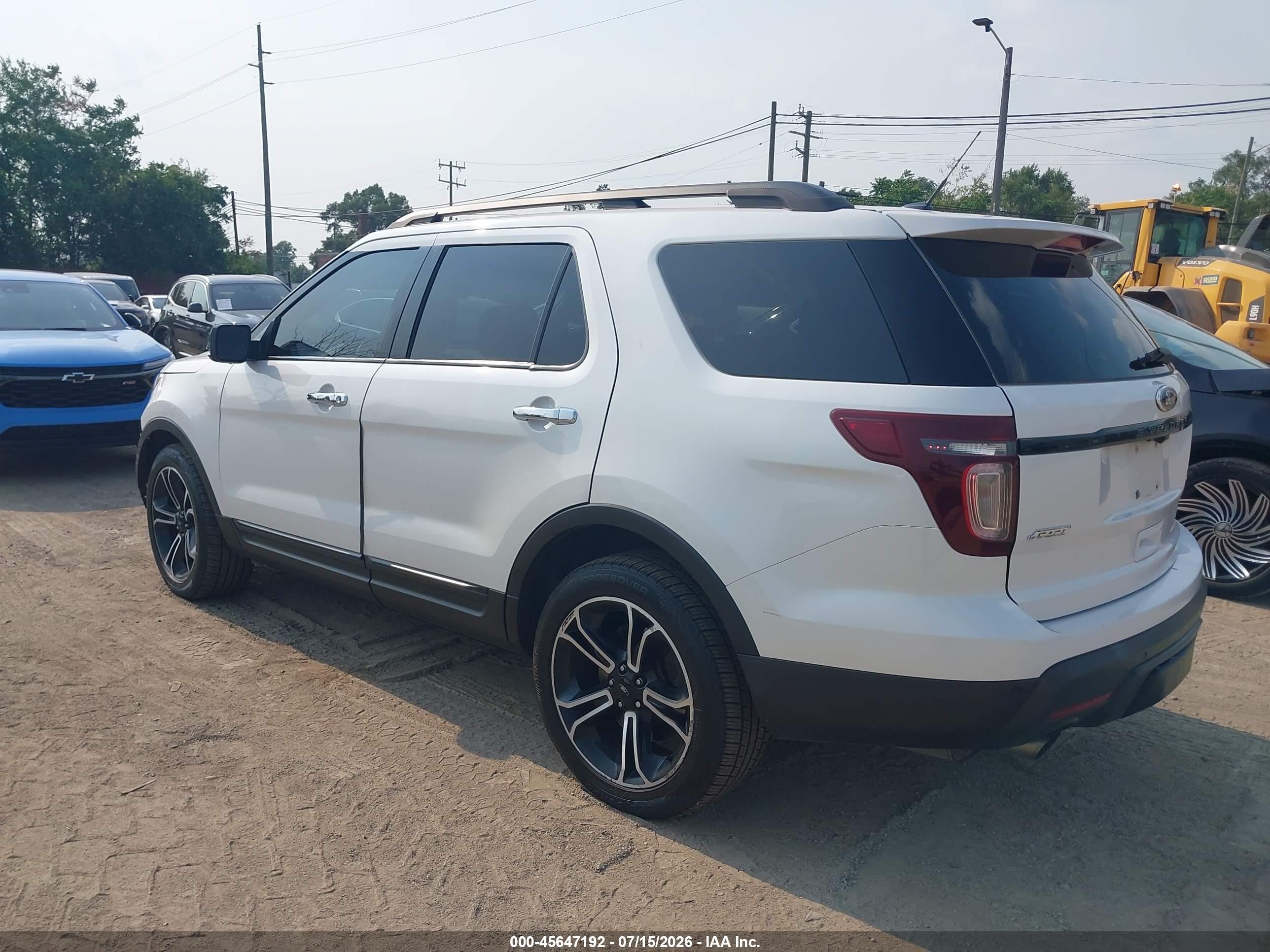 2014 Ford Explorer Sport White vin: 1FM5K8GT9EGC51849