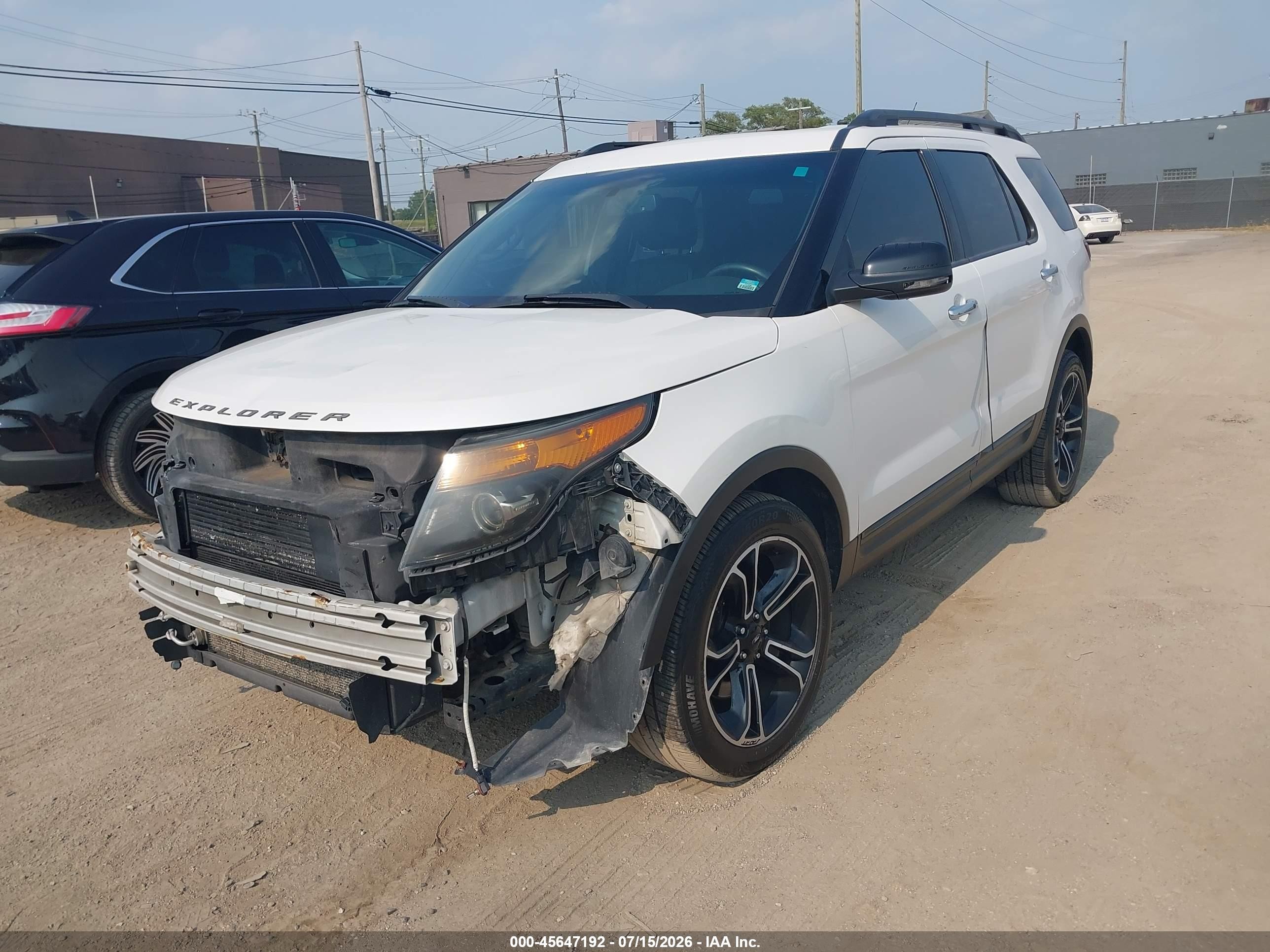 2014 Ford Explorer Sport White vin: 1FM5K8GT9EGC51849