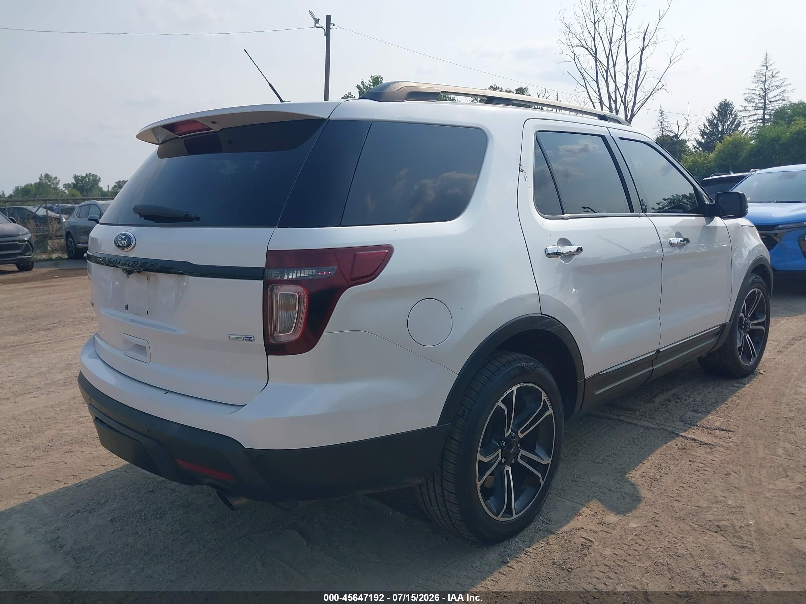 2014 Ford Explorer Sport White vin: 1FM5K8GT9EGC51849