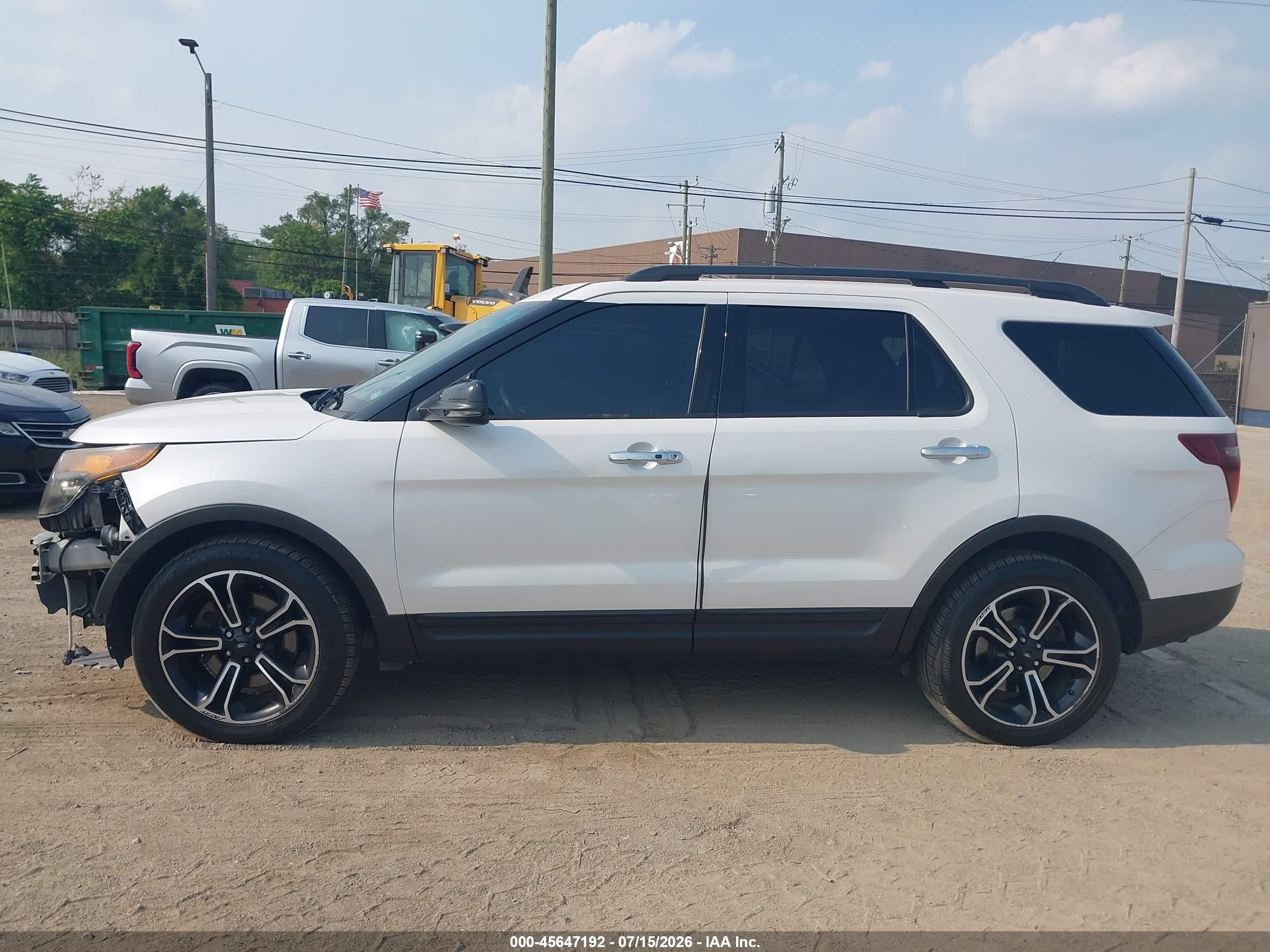 2014 Ford Explorer Sport White vin: 1FM5K8GT9EGC51849
