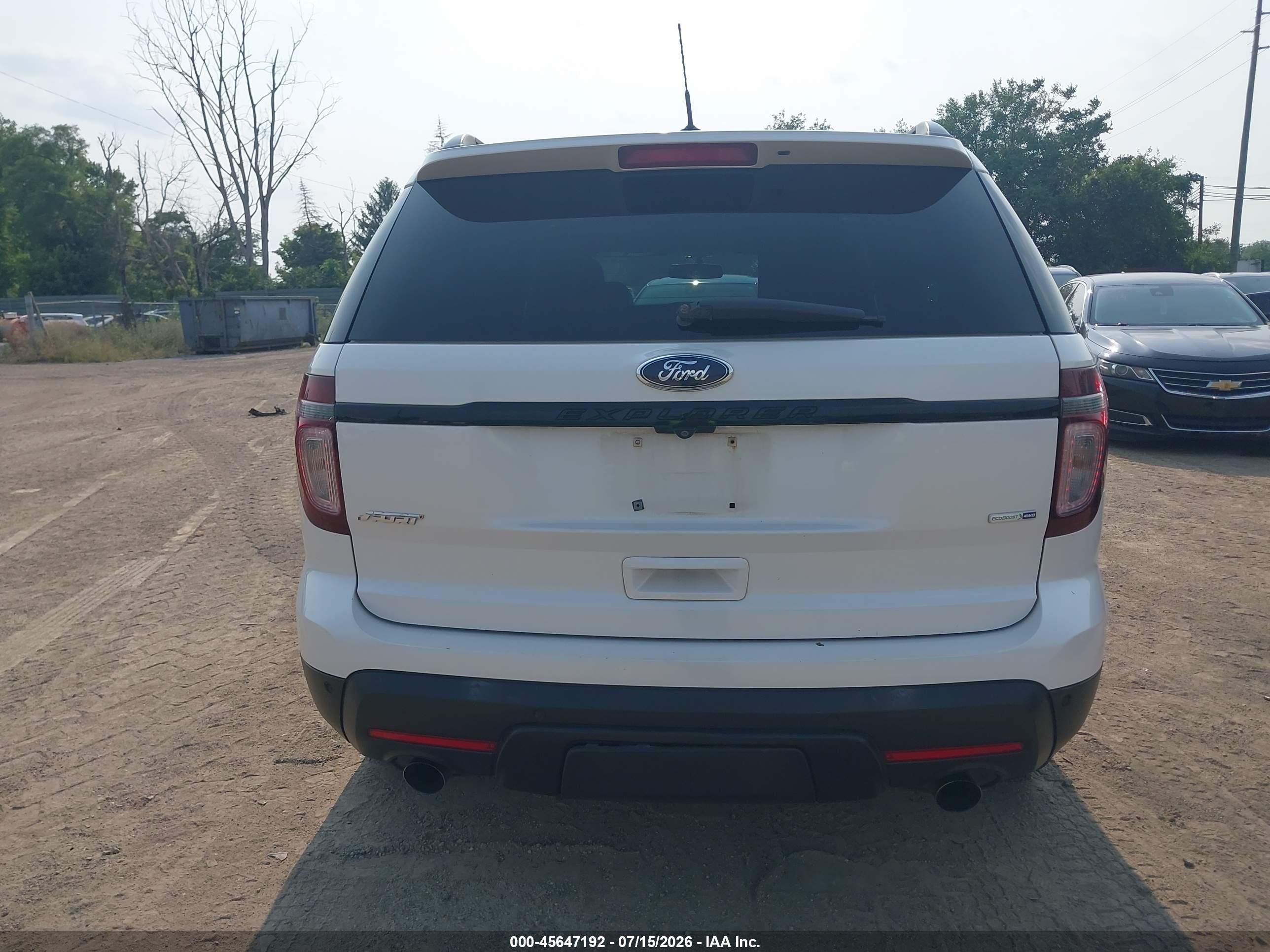 2014 Ford Explorer Sport White vin: 1FM5K8GT9EGC51849