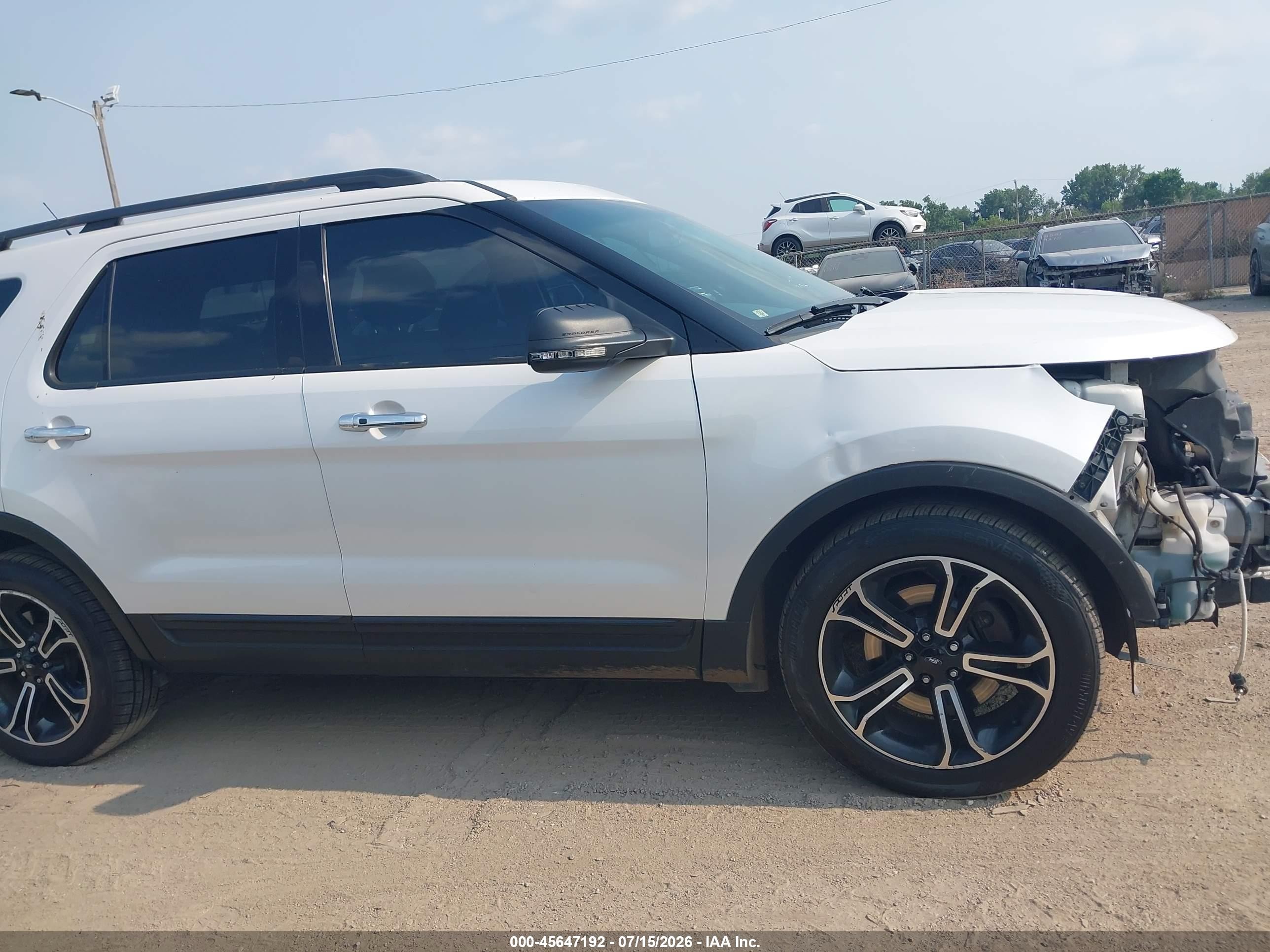 2014 Ford Explorer Sport White vin: 1FM5K8GT9EGC51849