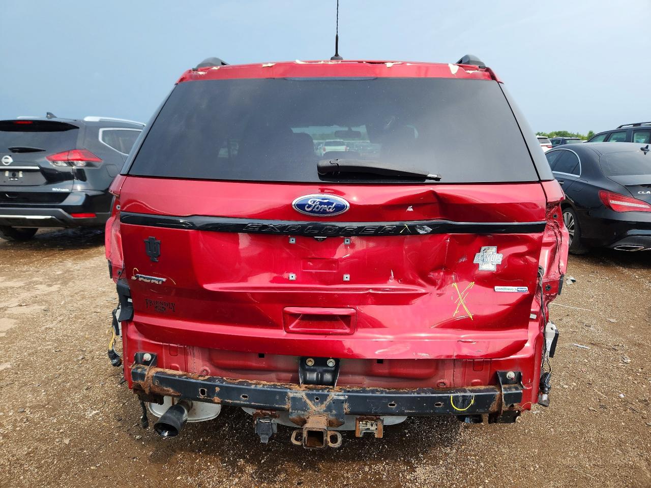 2015 Ford Explorer Sport Red vin: 1FM5K8GT9FGA75631