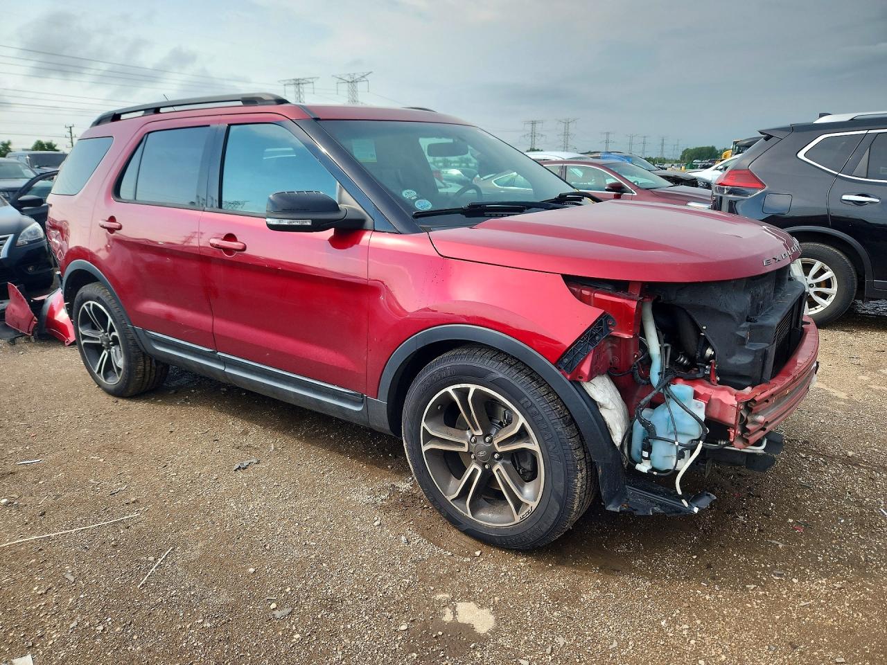 2015 Ford Explorer Sport Red vin: 1FM5K8GT9FGA75631