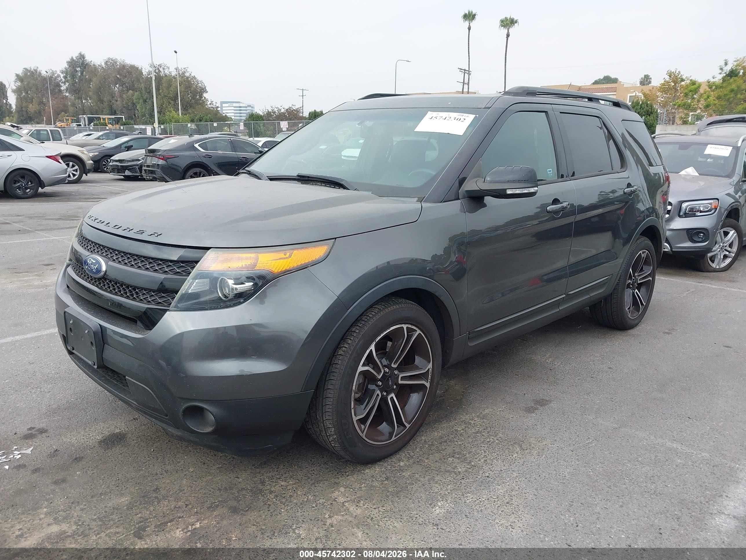 2015 Ford Explorer Sport Gray vin: 1FM5K8GT9FGB81075