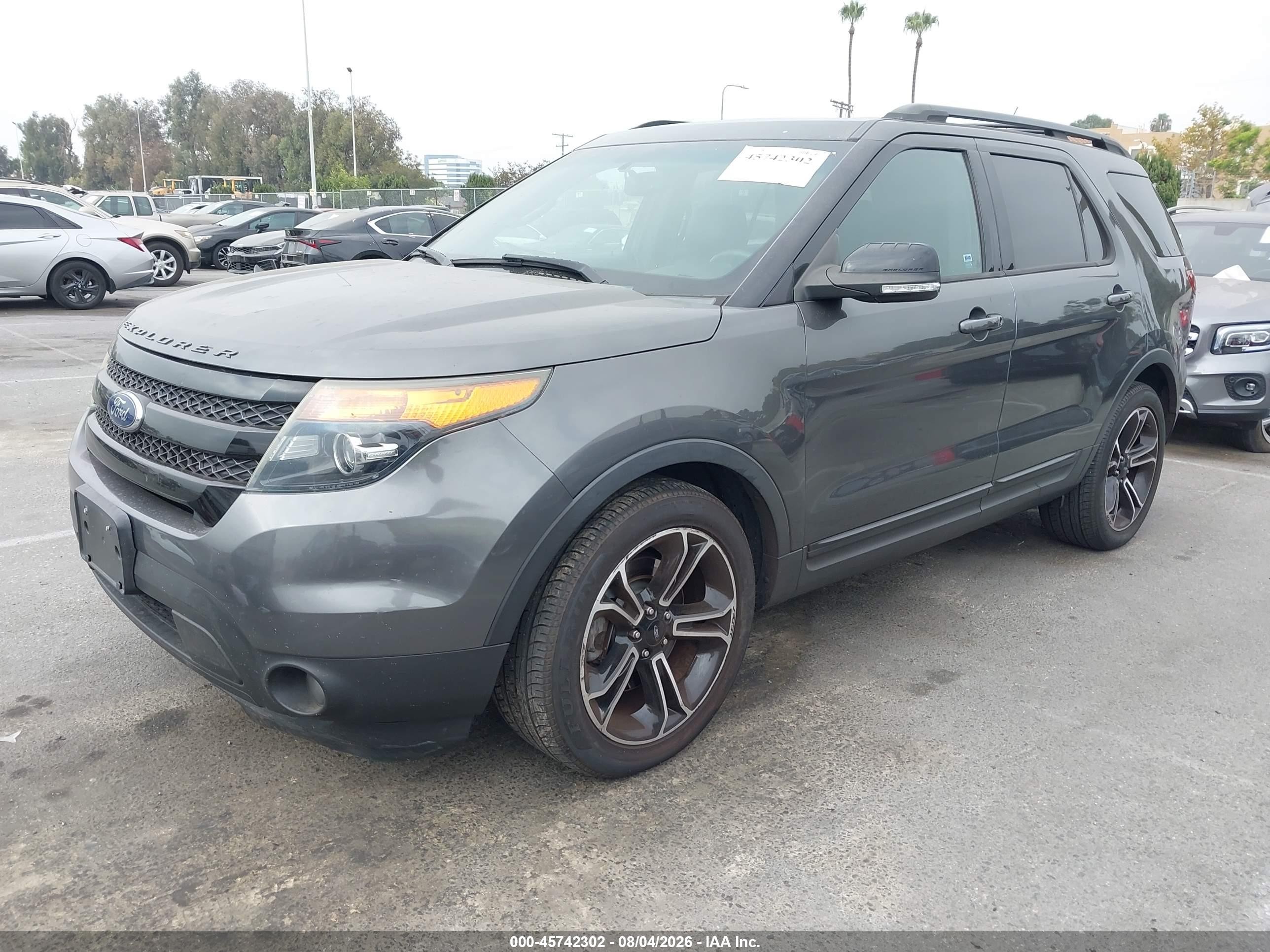 2015 Ford Explorer Sport Gray vin: 1FM5K8GT9FGB81075
