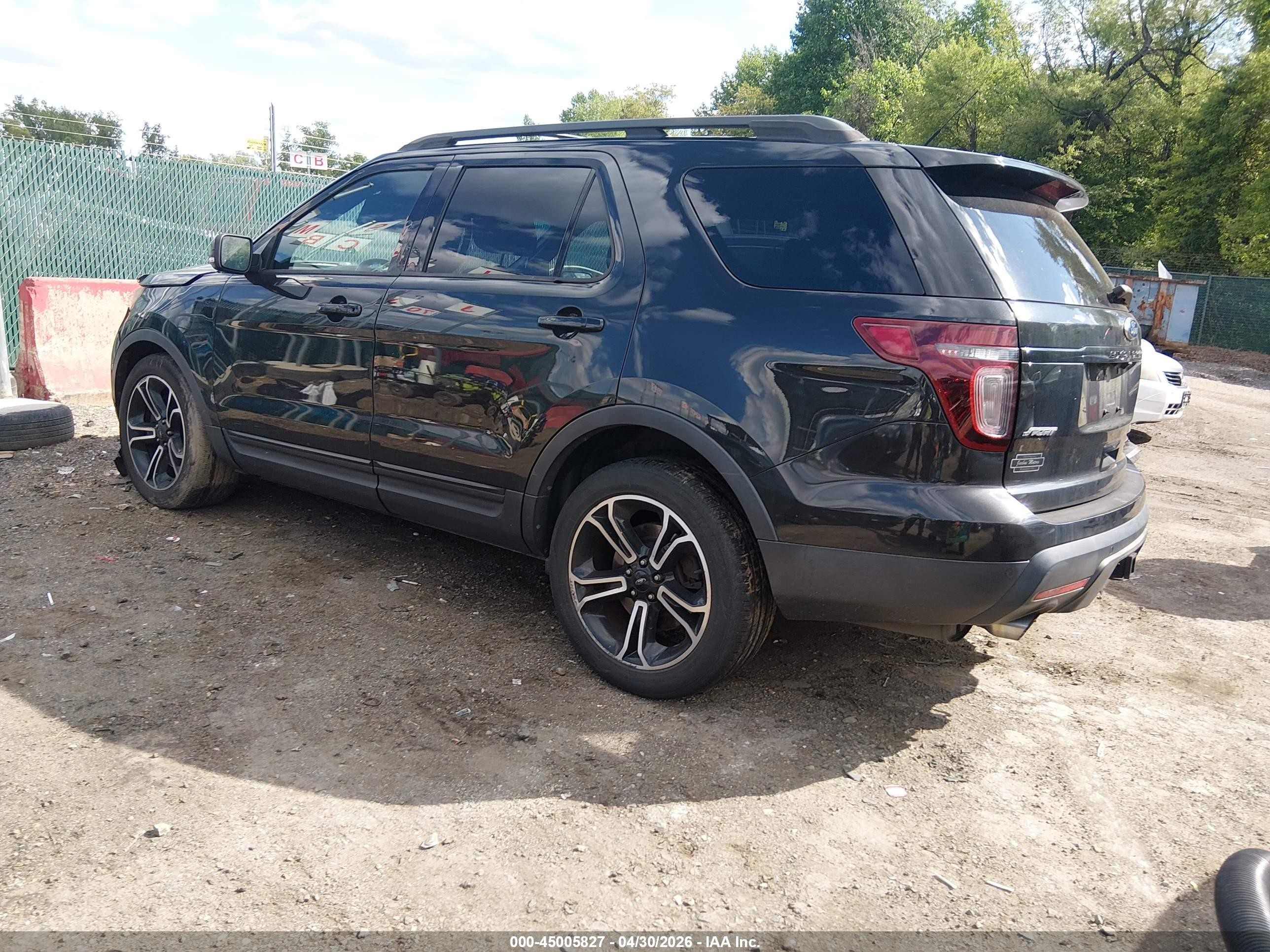 2015 Ford Explorer Sport Black vin: 1FM5K8GT9FGC02829