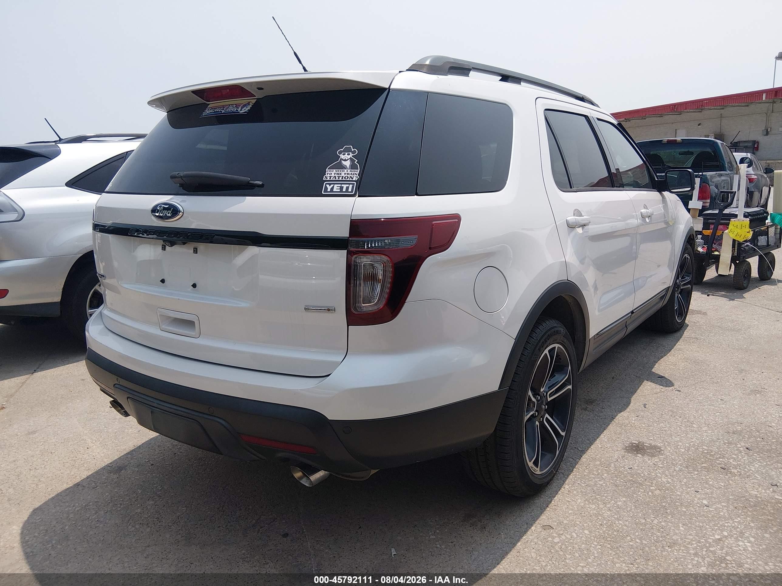 2015 Ford Explorer Sport White vin: 1FM5K8GT9FGC23289