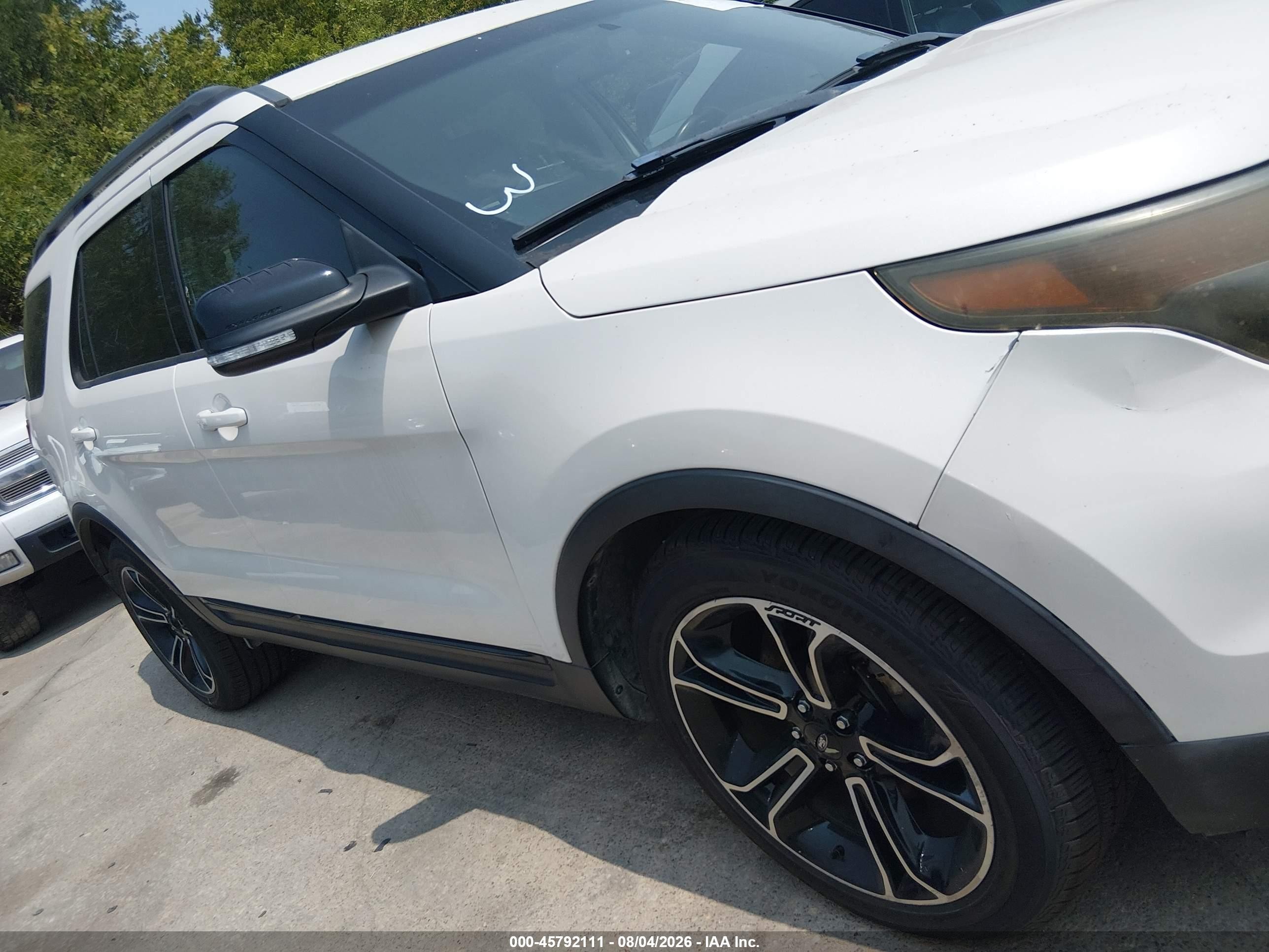 2015 Ford Explorer Sport White vin: 1FM5K8GT9FGC23289