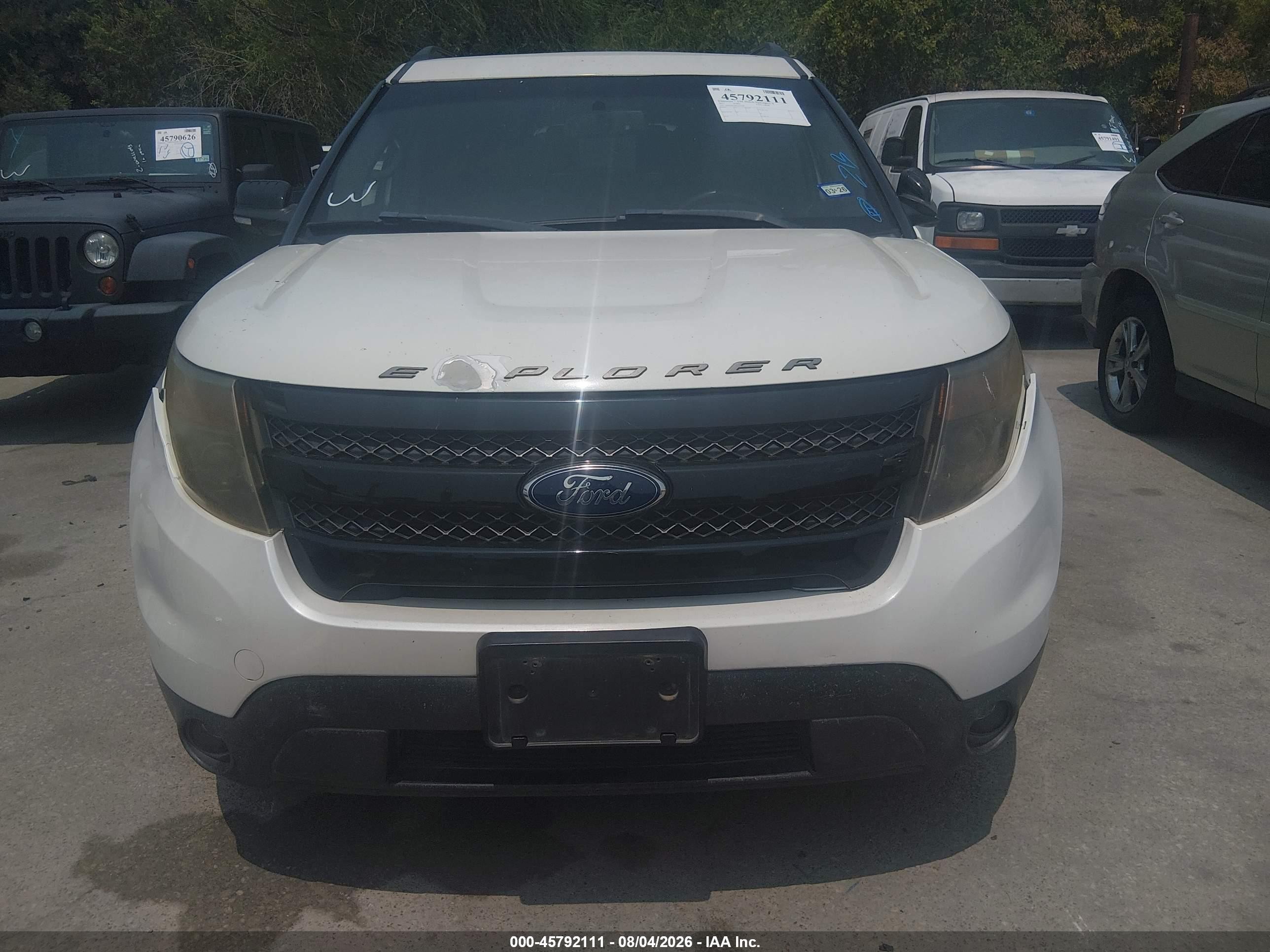 2015 Ford Explorer Sport White vin: 1FM5K8GT9FGC23289