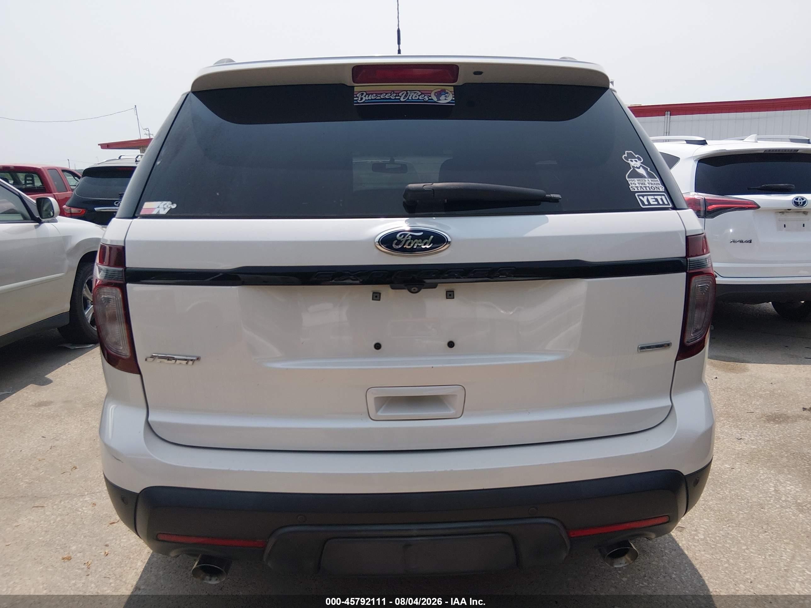 2015 Ford Explorer Sport White vin: 1FM5K8GT9FGC23289