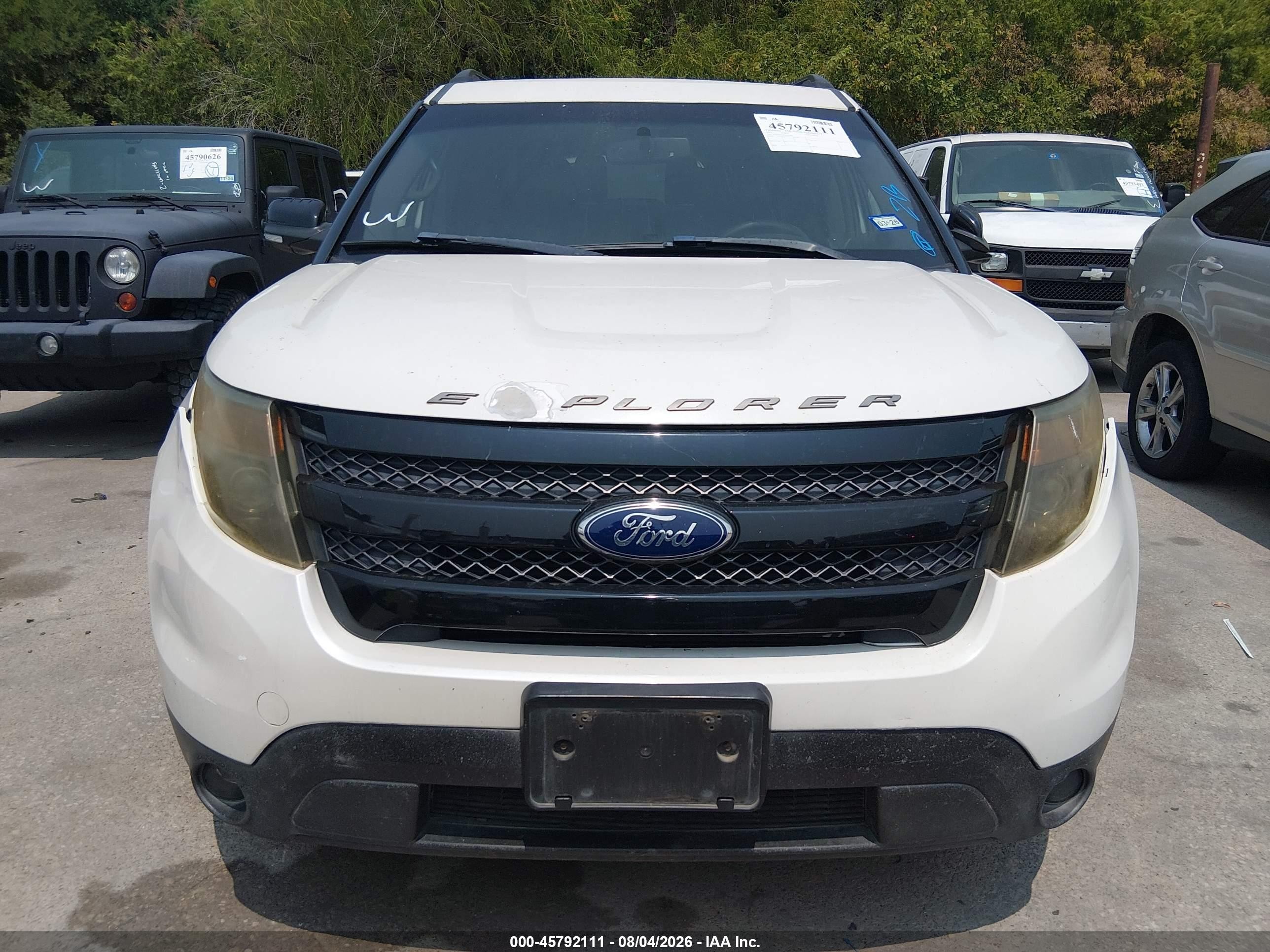 2015 Ford Explorer Sport White vin: 1FM5K8GT9FGC23289