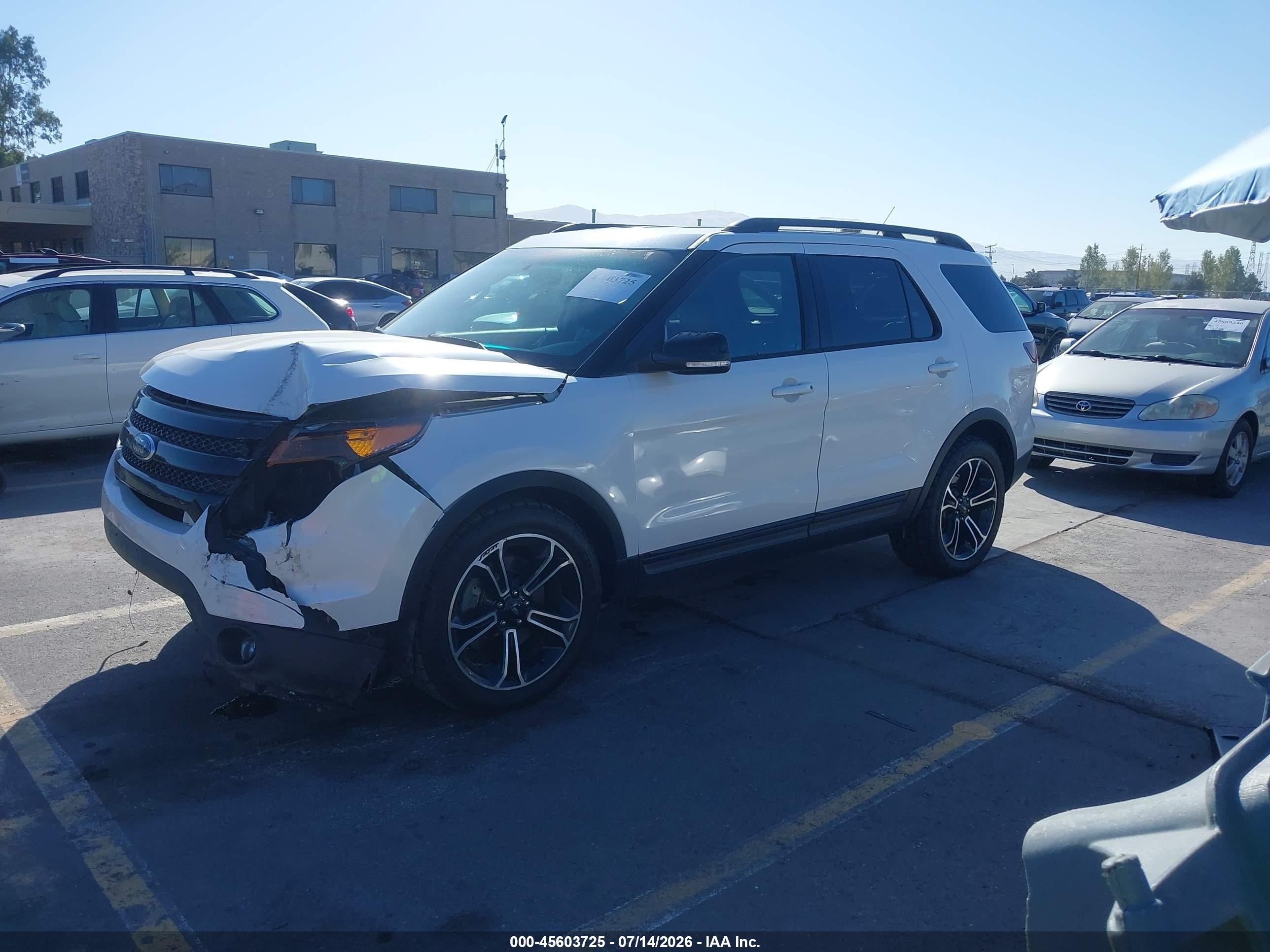2015 Ford Explorer Sport White vin: 1FM5K8GT9FGC65753