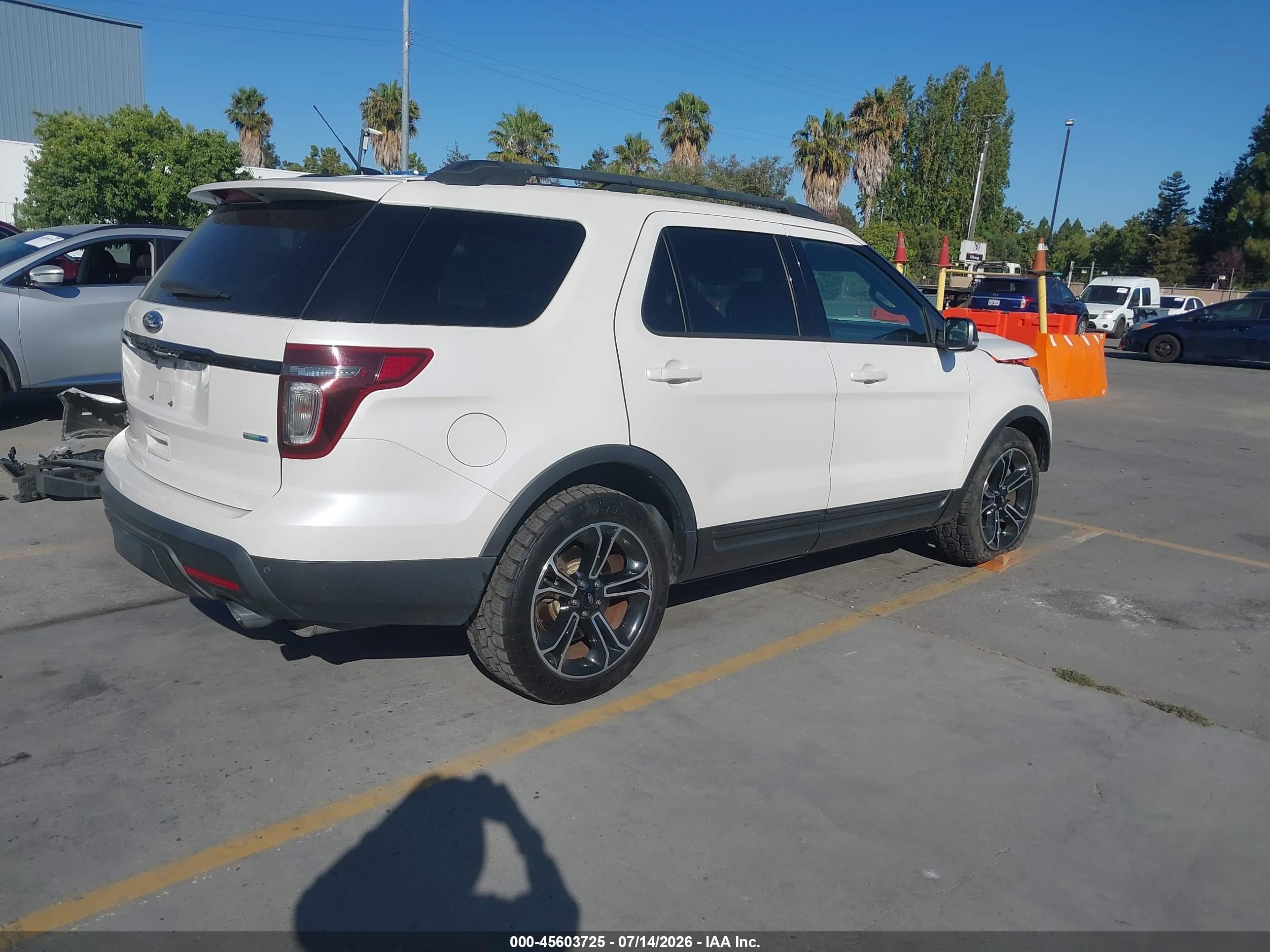 2015 Ford Explorer Sport White vin: 1FM5K8GT9FGC65753