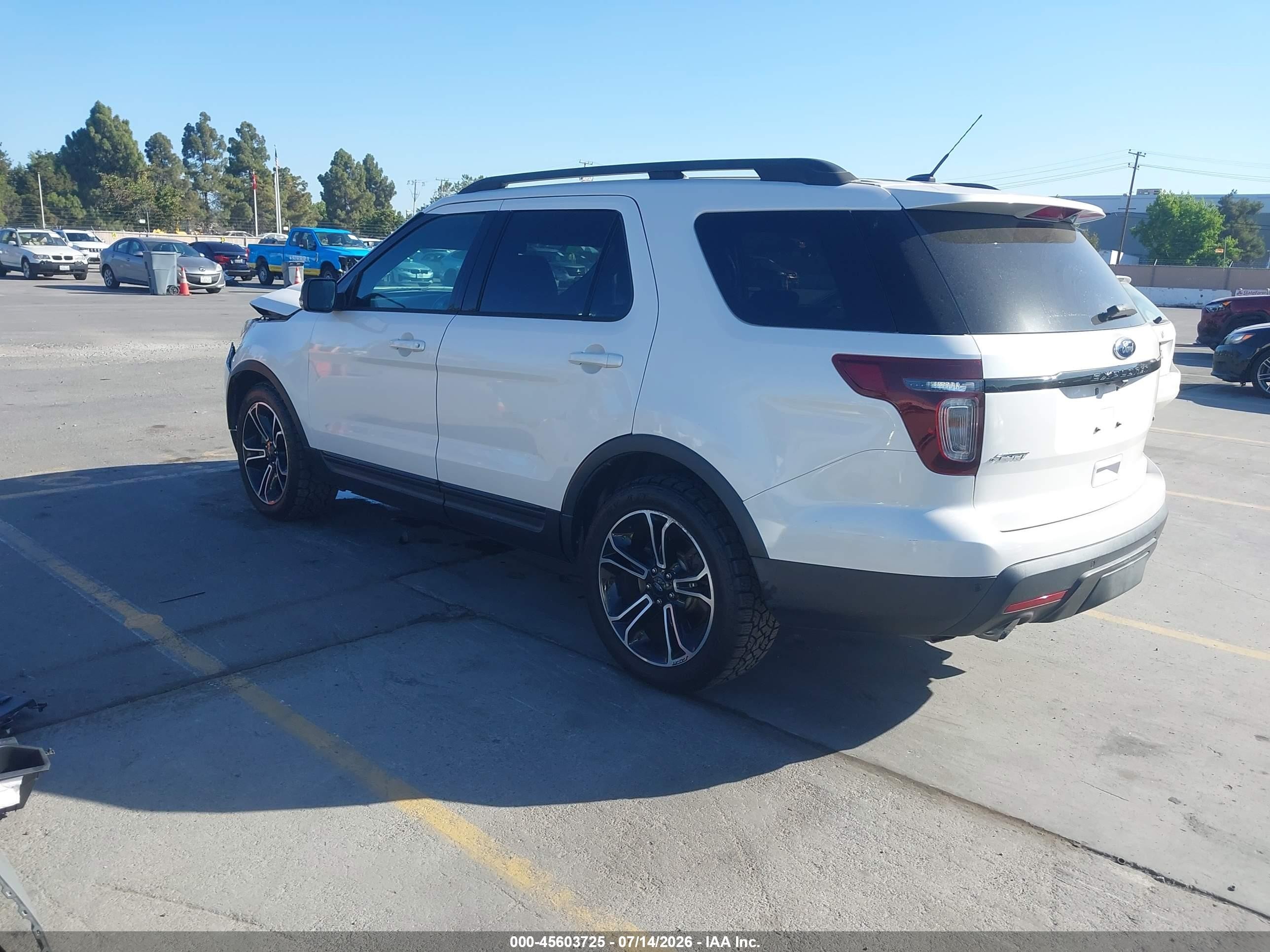 2015 Ford Explorer Sport White vin: 1FM5K8GT9FGC65753