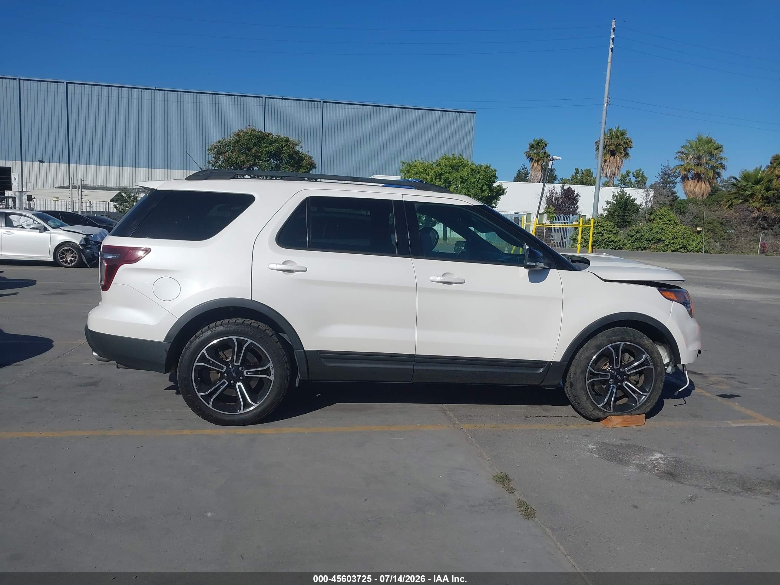 2015 Ford Explorer Sport White vin: 1FM5K8GT9FGC65753